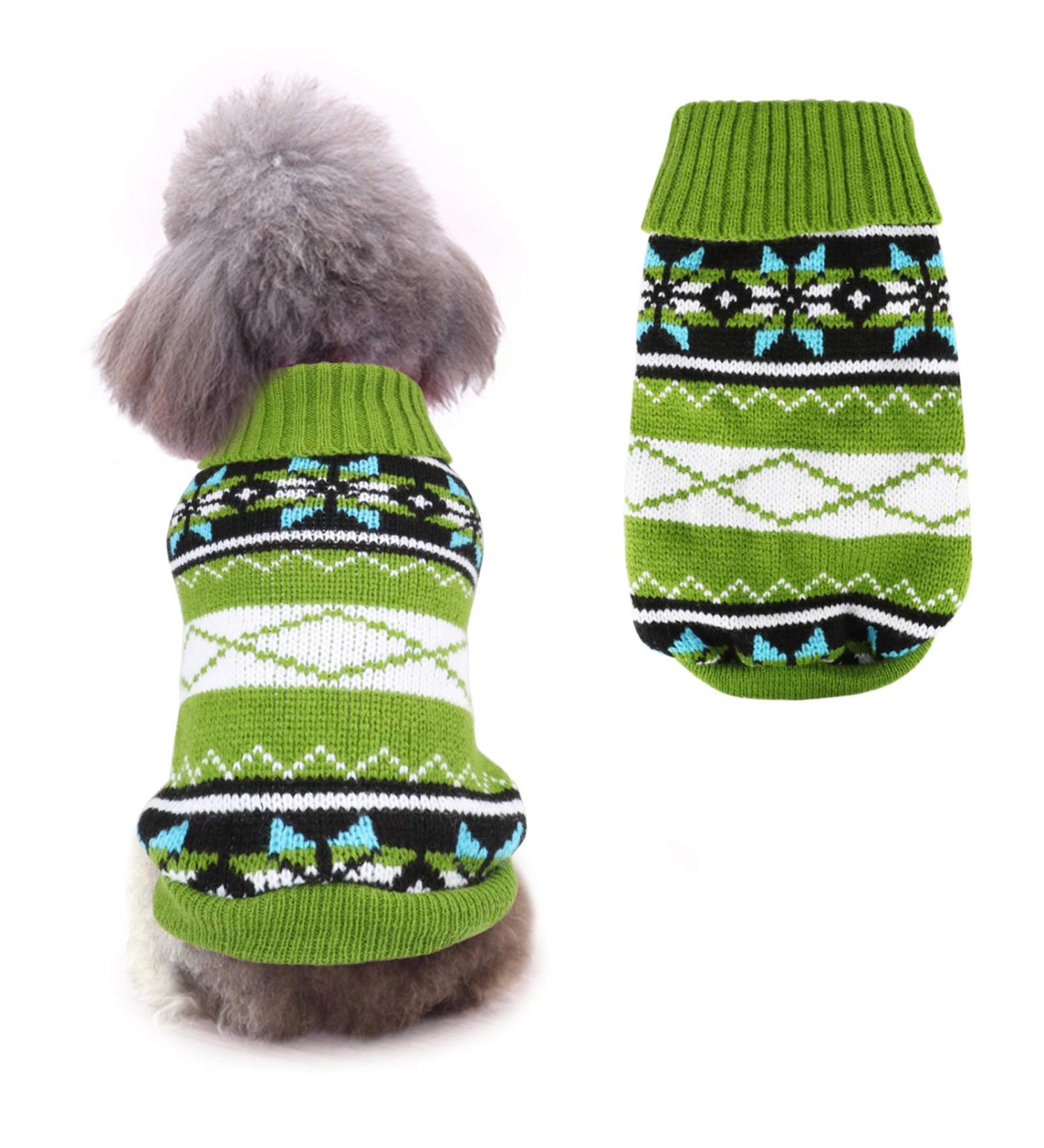 Buy Idepet Pet Sweater & Winter Dog Coat - XXL Green Jacket for Cats & Dogs | Warm Pullover Clothes - Buy Online on GoSupps.com