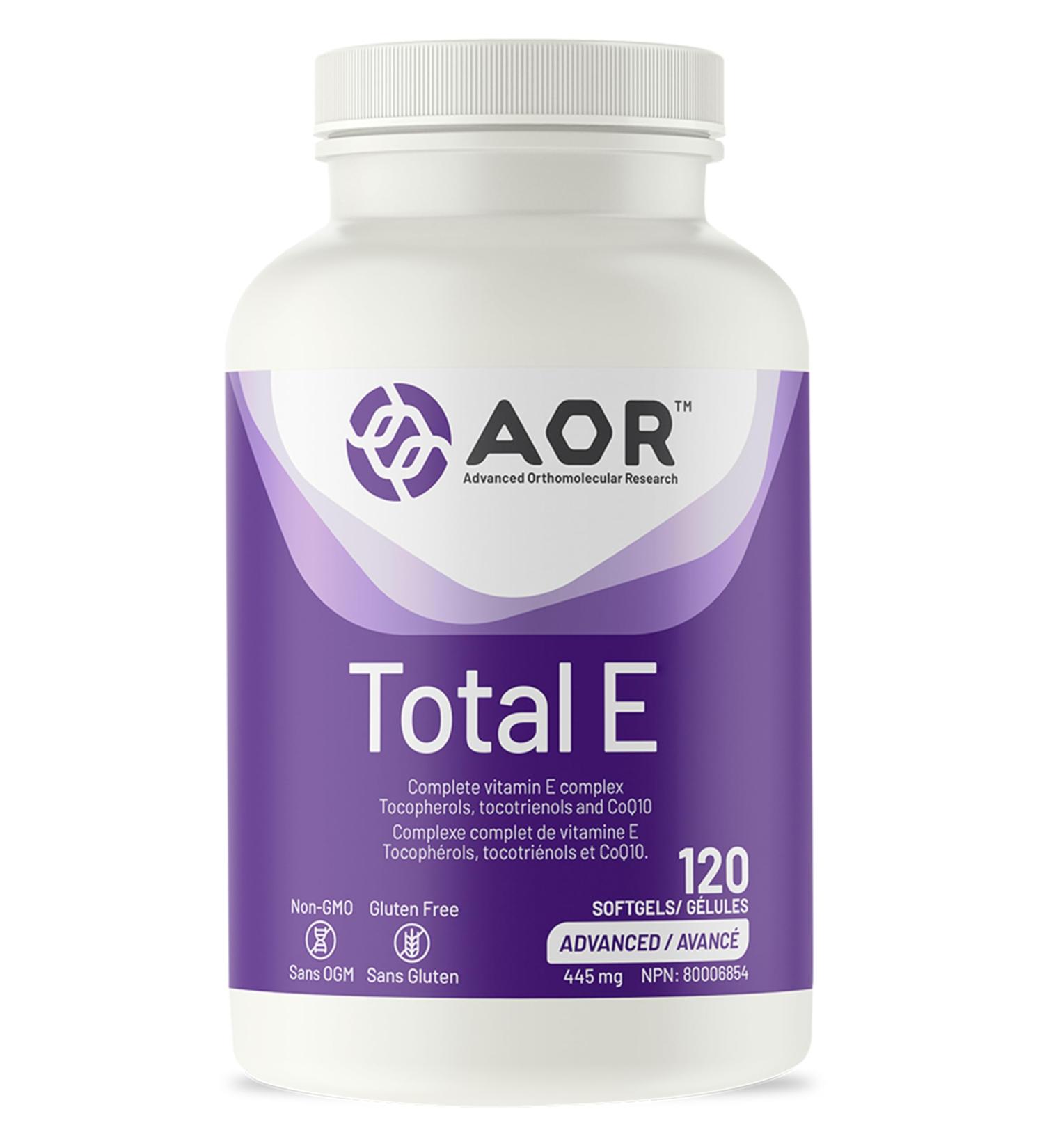 AOR Total E 445mg 120 Softgels Organic Vitamin E Supplement with Tocotrienol & Coenzyme Q10 Ubiquinol CoQ10 Support Cardiovascular Health & Antioxidant Vitamin E8 for Skin Face & Hair Nourishment - Buy Online on GoSupps.com