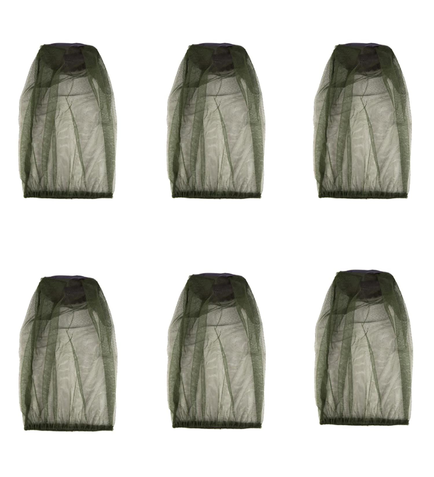 6Pack Mosquito Repellent Head Net Mesh Protective Face Cover Face Mesh Face Cover for Outdoor Lovers Protect from Mosquito Insect Bug Bee Gnats - Buy Online on GoSupps.com