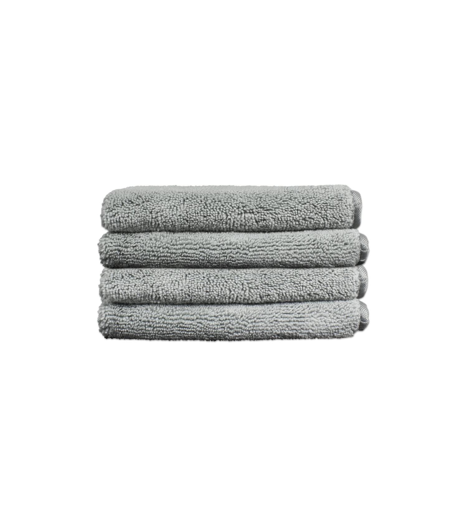 Eurow 13x13 Gray Microfiber Washcloths - Absorbent & Fast Drying - 4 Pack - Buy Online on GoSupps.com