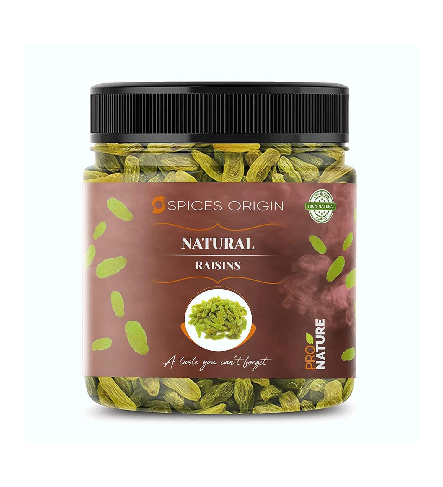 Spices Origin Fresh Afghani Green Raisins | Dakh | Kishmish 250g_Packing May Vary - Buy Online on GoSupps.com