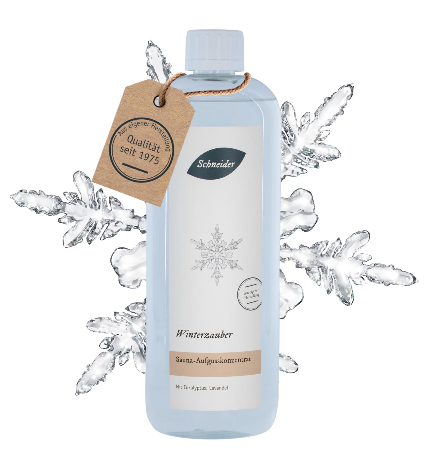 Buy Saunabedarf Schneider Winter Magic Infusion Concentrate 1000ml - Floral-Fresh Sauna Experience - International Shipping Available - Buy Online on GoSupps.com