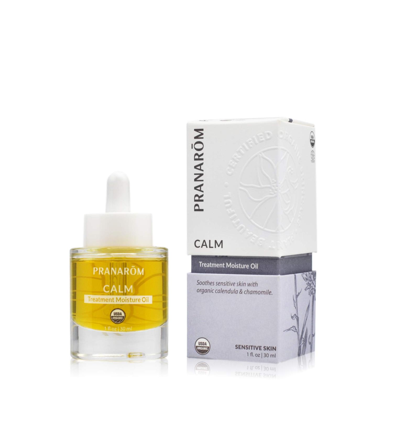 Pranarom - Calm Treatment Moisture Oil 30ml - Moisturizing Dry Sensitive Skin - Soothing - Organic Virgin Plant Oils Organic Essential Oils Treat: Calm - Buy Online on GoSupps.com