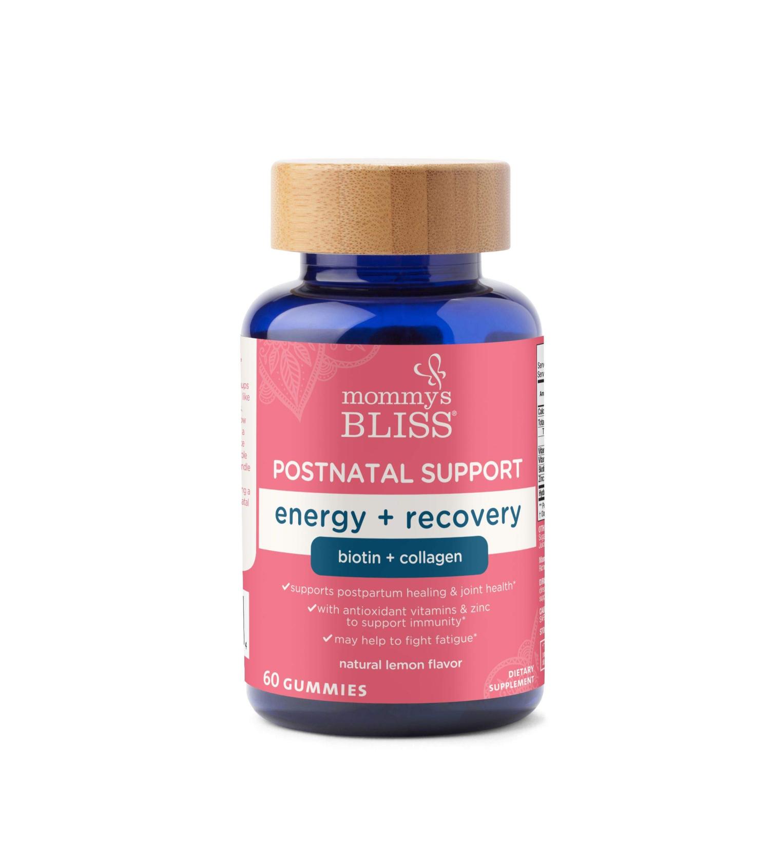 Mommy's Bliss Postnatal Energy & Recovery Gummies â€“ Natural Lemon, 60 Count - Buy Online on GoSupps.com