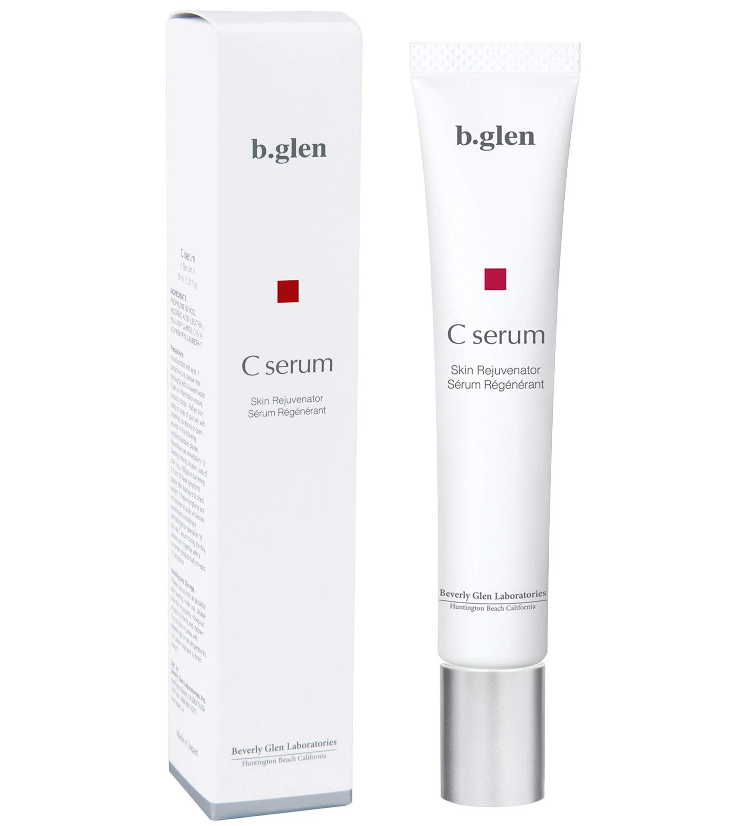 b.glen Pure Vitamin C Serum 0.51 Fl.Oz. - Brightening Anti-Wrinkle & Pore-Minimizing Serum with Ascorbic Acid | Fade Acne Scars & Redness - Buy Online on GoSupps.com