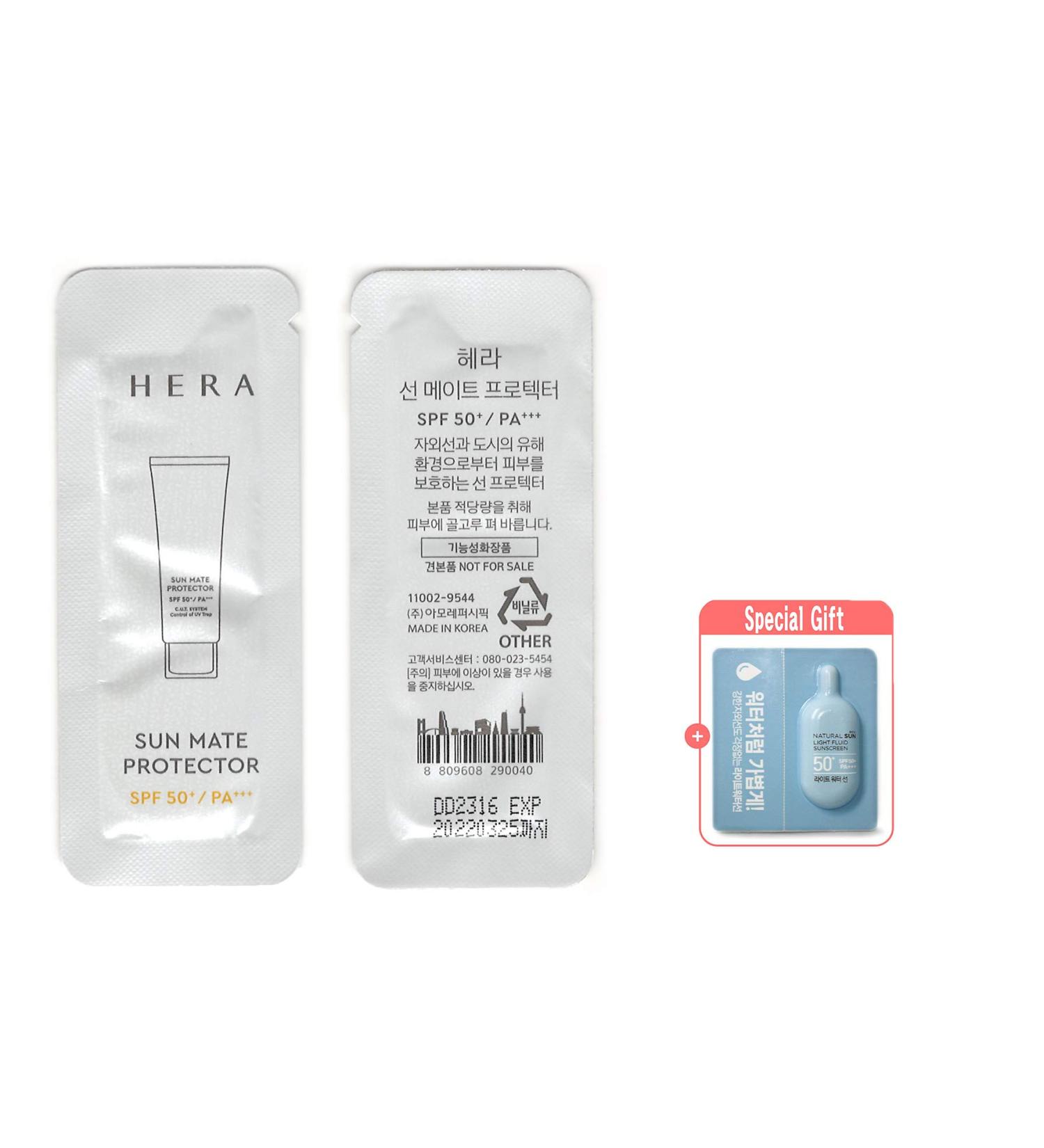 HERA Sun Mate Protector SPF50+/PA+++ Sample Sachets Trial - Daily Sun Care for Younger-Looking Skin - Buy Online on GoSupps.com