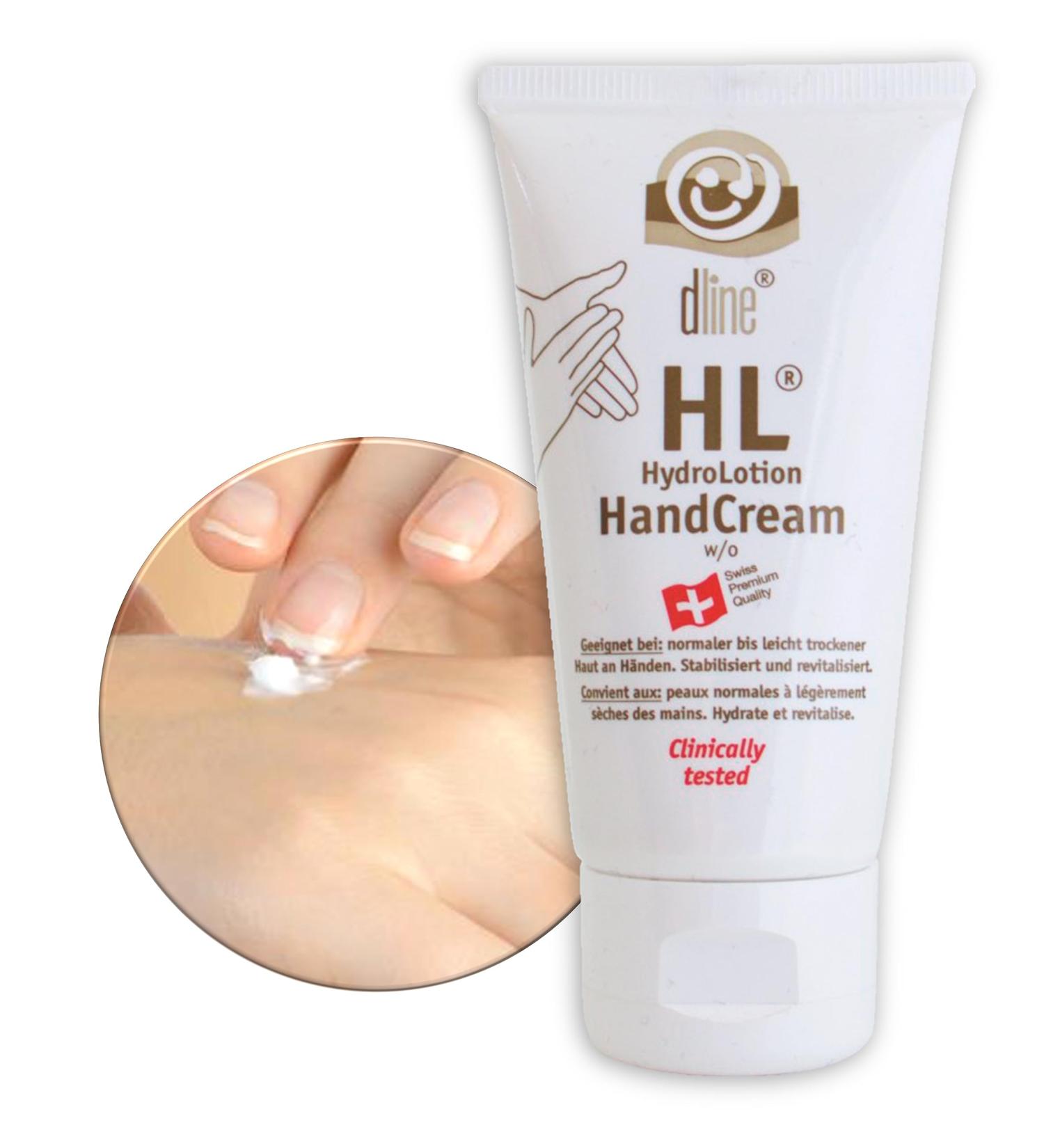 DLINE HL Hand Cream | 50ml Rich Formula for Dry Hands | Aloe Vera Glycerin Urea Hyaluron Almond Oil | Fat-Free Moisturizer for Men & Women | International Shipping Available - Buy Online on GoSupps.com