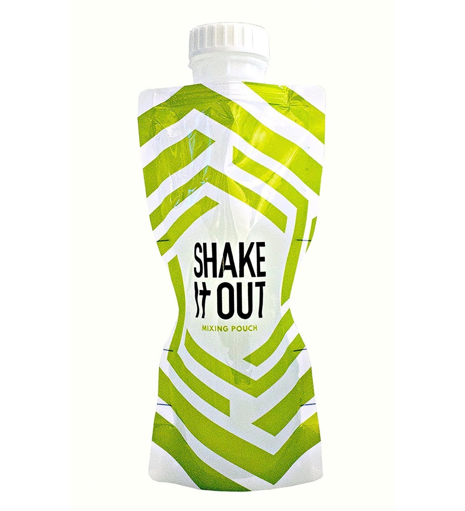 Shake It Out Collapsible Shaker Bottle 12oz - Lime/White 7 Pack | Reusable & Recyclable for Protein Shakes and Supplements - Buy Online on GoSupps.com