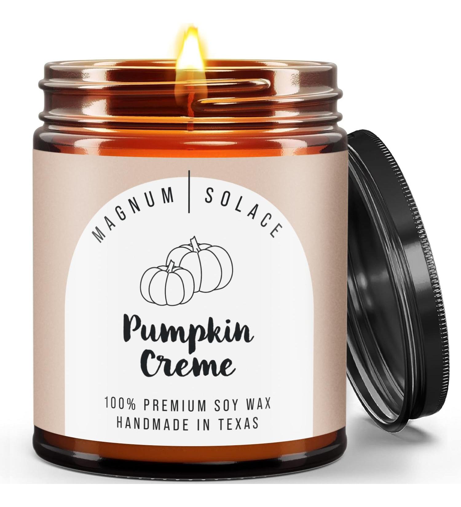 Christmas Candles Scented - Holiday Candles - Winter Fall - Premium Soy Wax Candle - Pumpkin Cr me