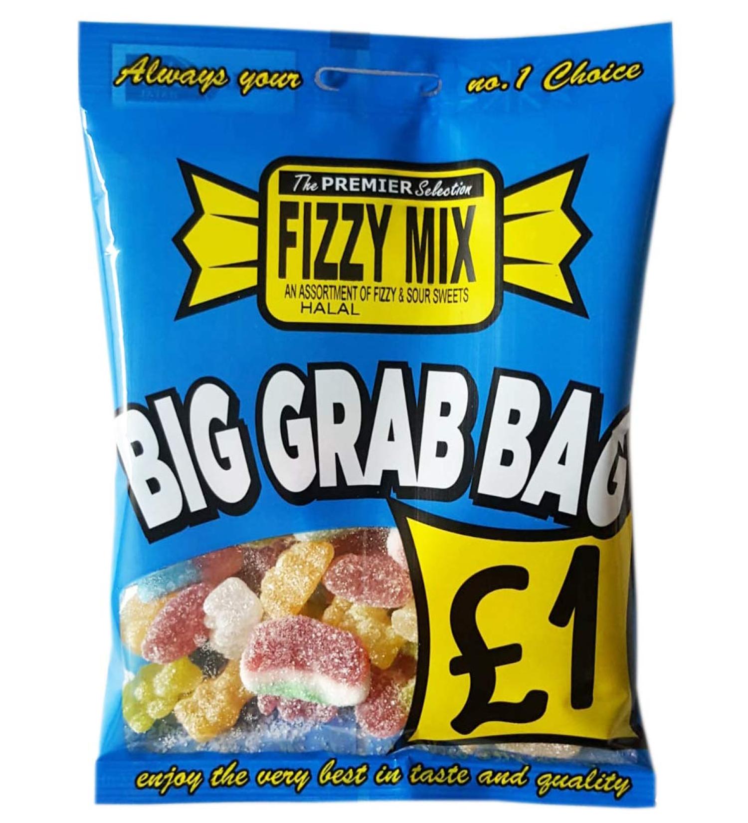 10 x 120g Fizzy Mix Sweets Big Grab Bags Halal Sweets