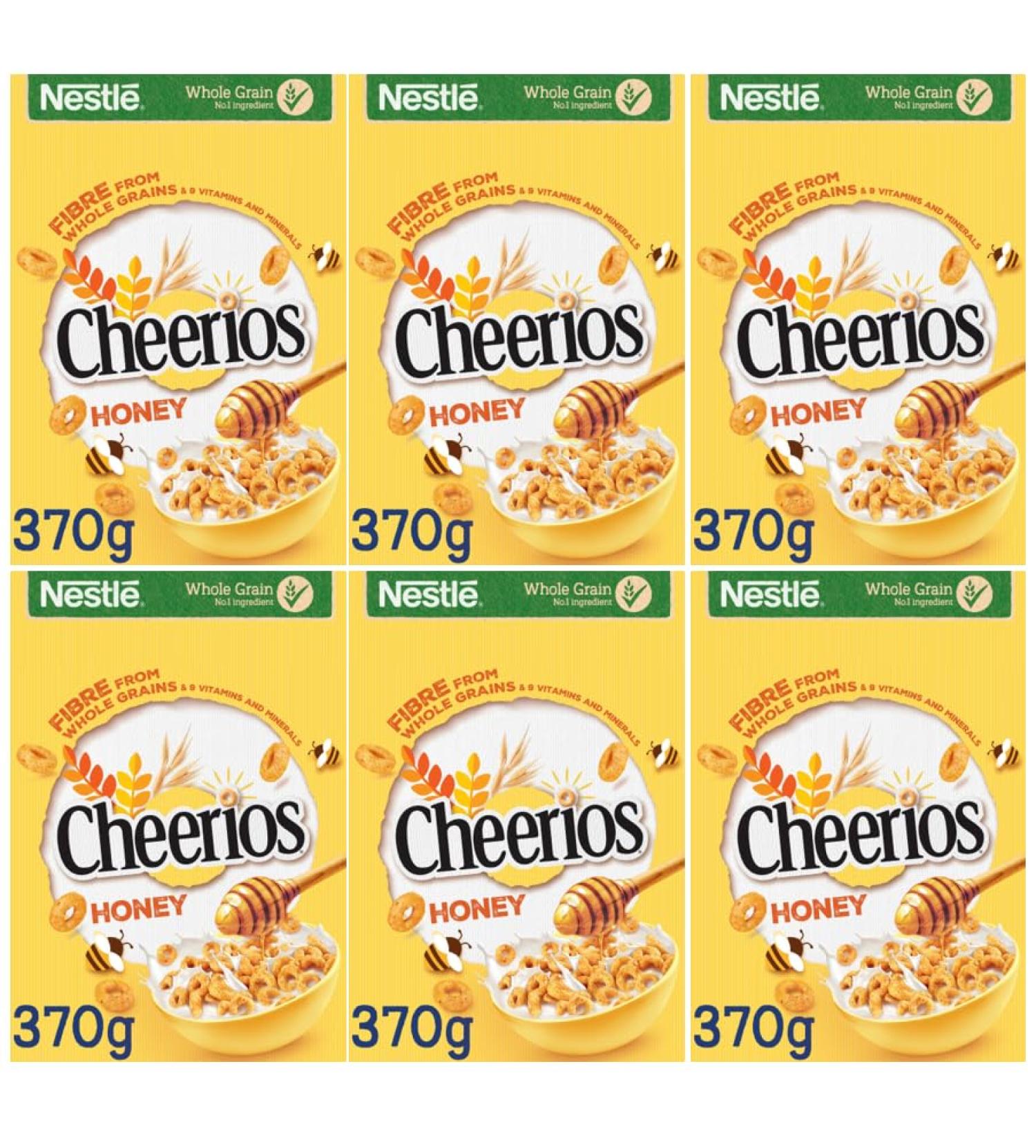 Cheerios Honey Cereal 370g - Pack of 6