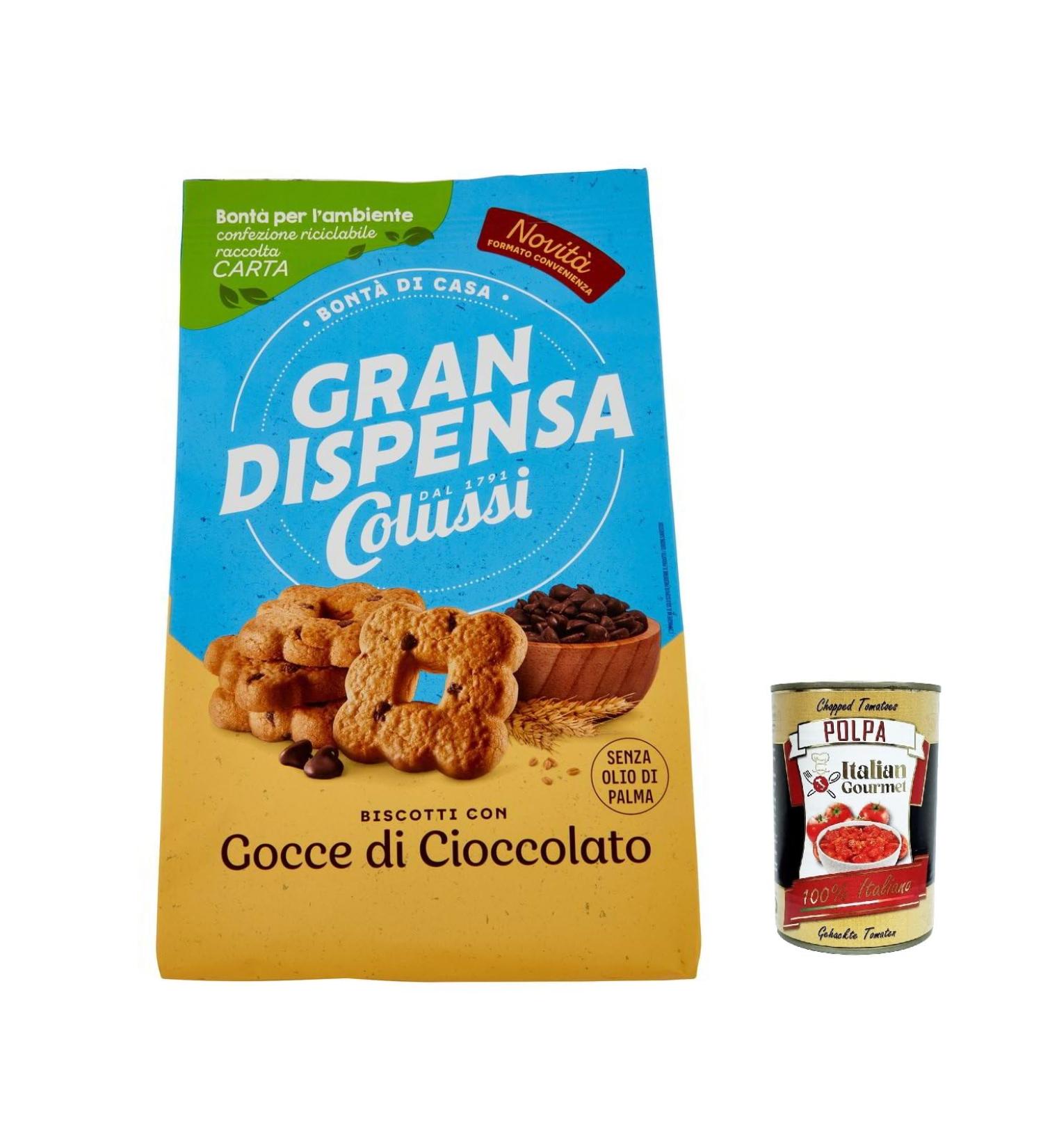  Italian Gourmet E.R. Lot of 6 Biscotti Frollini Gran Dispensa Gocce Cioccolato Biscuits with chocolate chips biscuits 600 g + Italian Gourmet Pulp 400 g - Buy Online on GoSupps.com