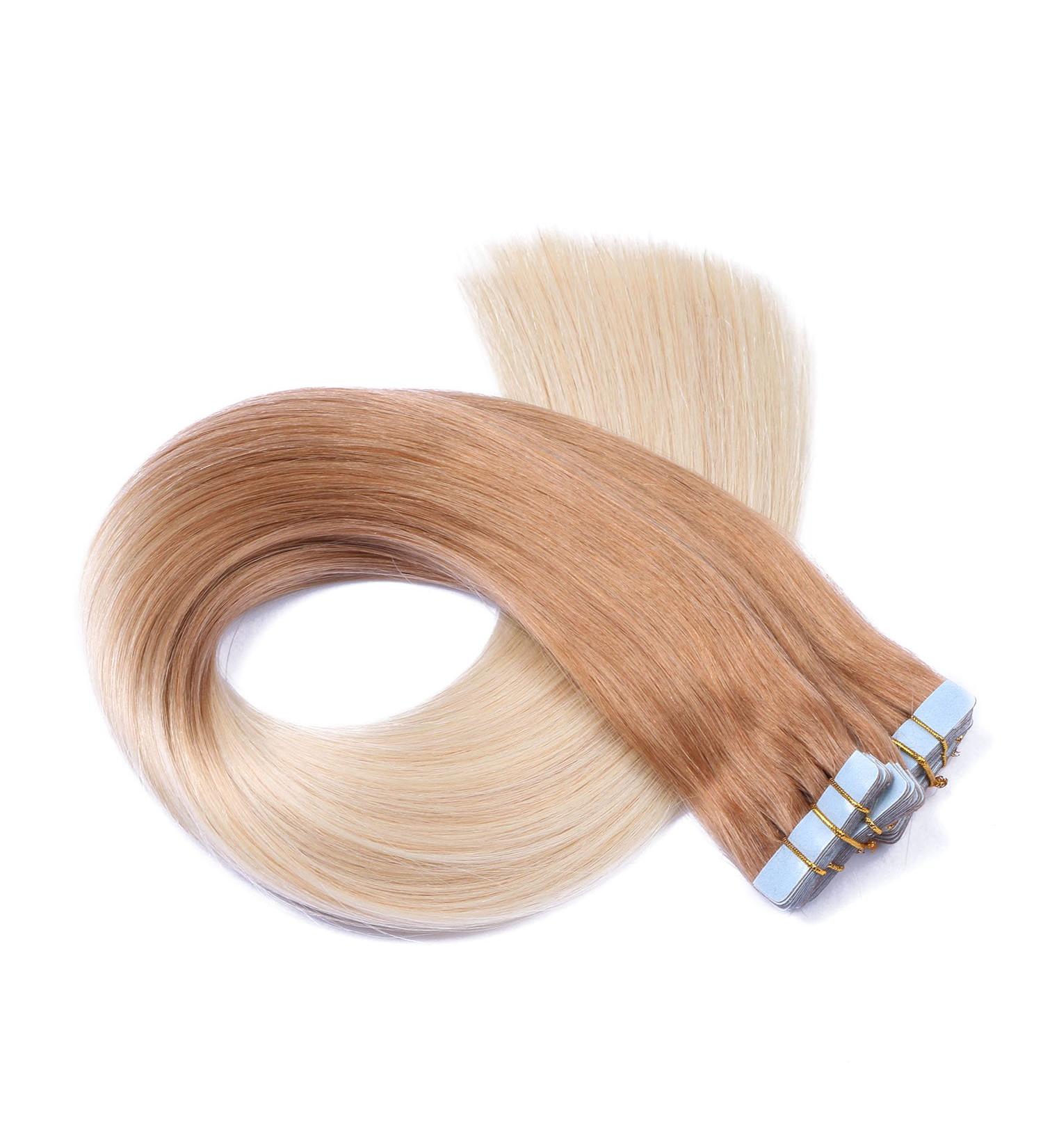 Premium Tape-In Hair Extensions #12/60 Ombre - 60cm | 100% Remy Real Hair | 30 Tresses (2.5g Each) - Tress by Novon - Buy Online on GoSupps.com