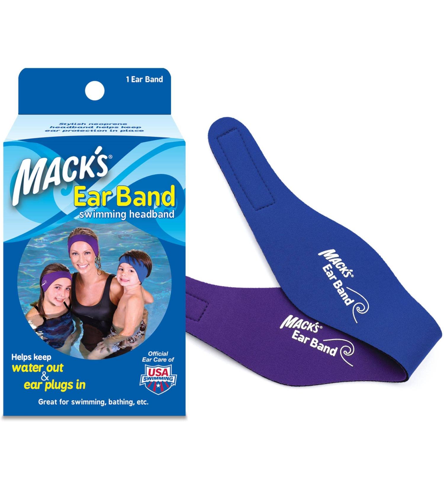 Macks Swimming Headband - Doctor Recommended for Water Protection - Official USA Swimming Ear Band - Buy Online on GoSupps.com