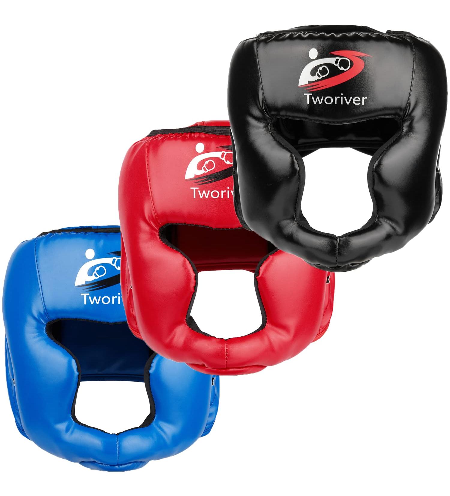 Sanjoin Safety Head Guard - One Size Fits All Ages | Closed Type Boxing Helmet for Sparring, MMA, Muay Thai | Black Head Protection - Buy Online on GoSupps.com