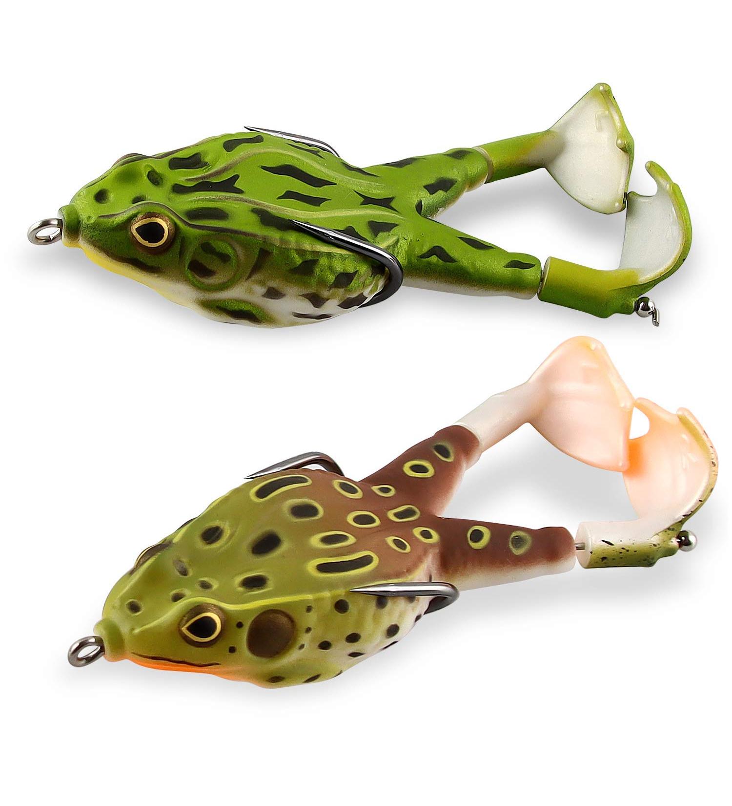 2-Piece Double Propeller Frog Lures - 9cm Soft Silicone Bait for Perch Trout & Pike Fishing - 360 Double Hook Tackle - Buy Online on GoSupps.com