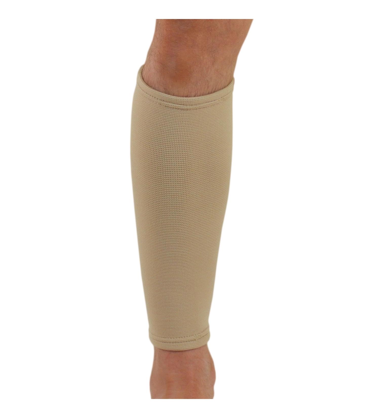 NeoPhysio Medical Grade Elastic Compression Calf Support Sleeve - Medium Beige | 33-38cm - Buy Online on GoSupps.com