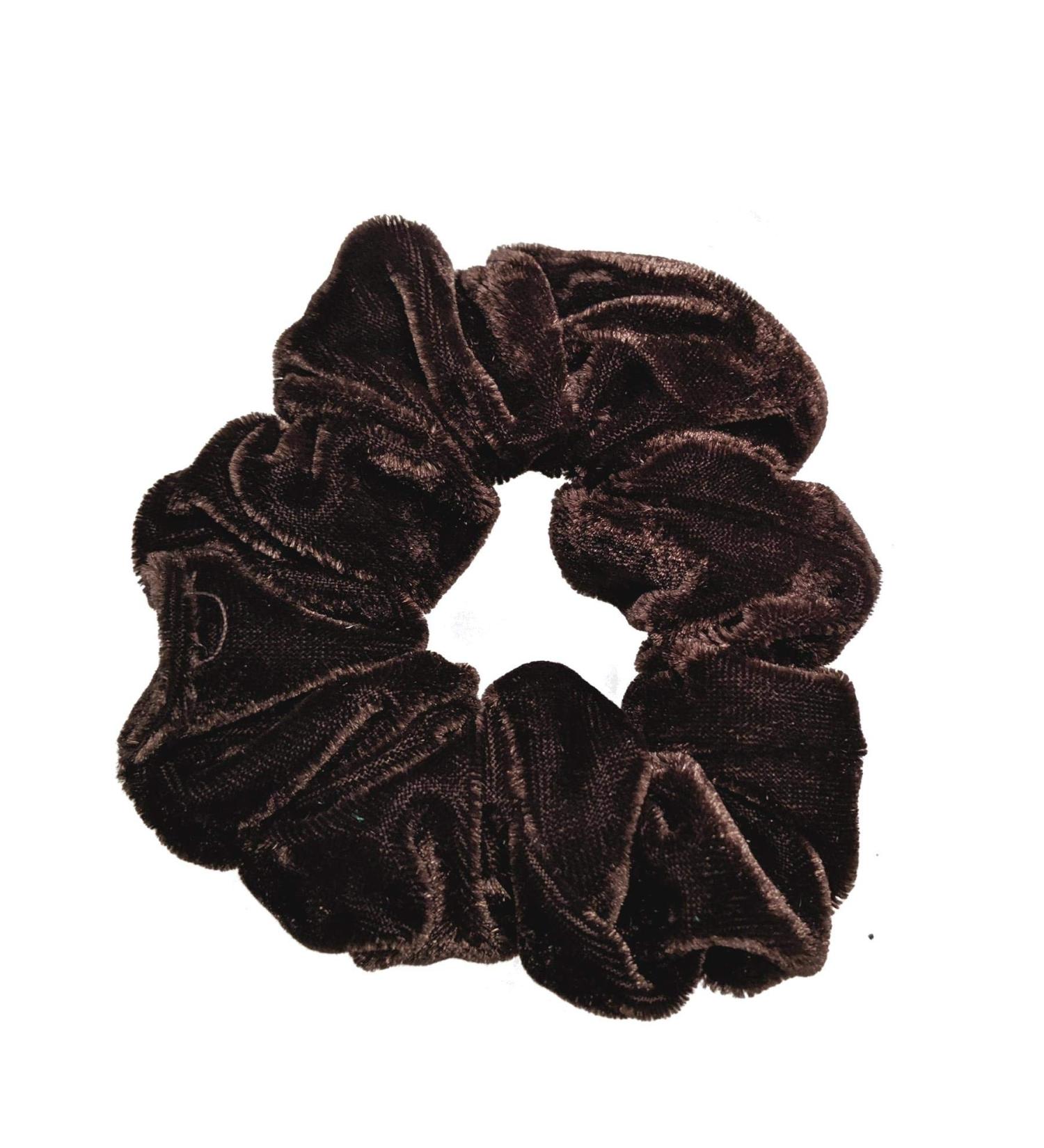 Velvet Scrunchie for Women and Girls Brown Glitz4Girlz