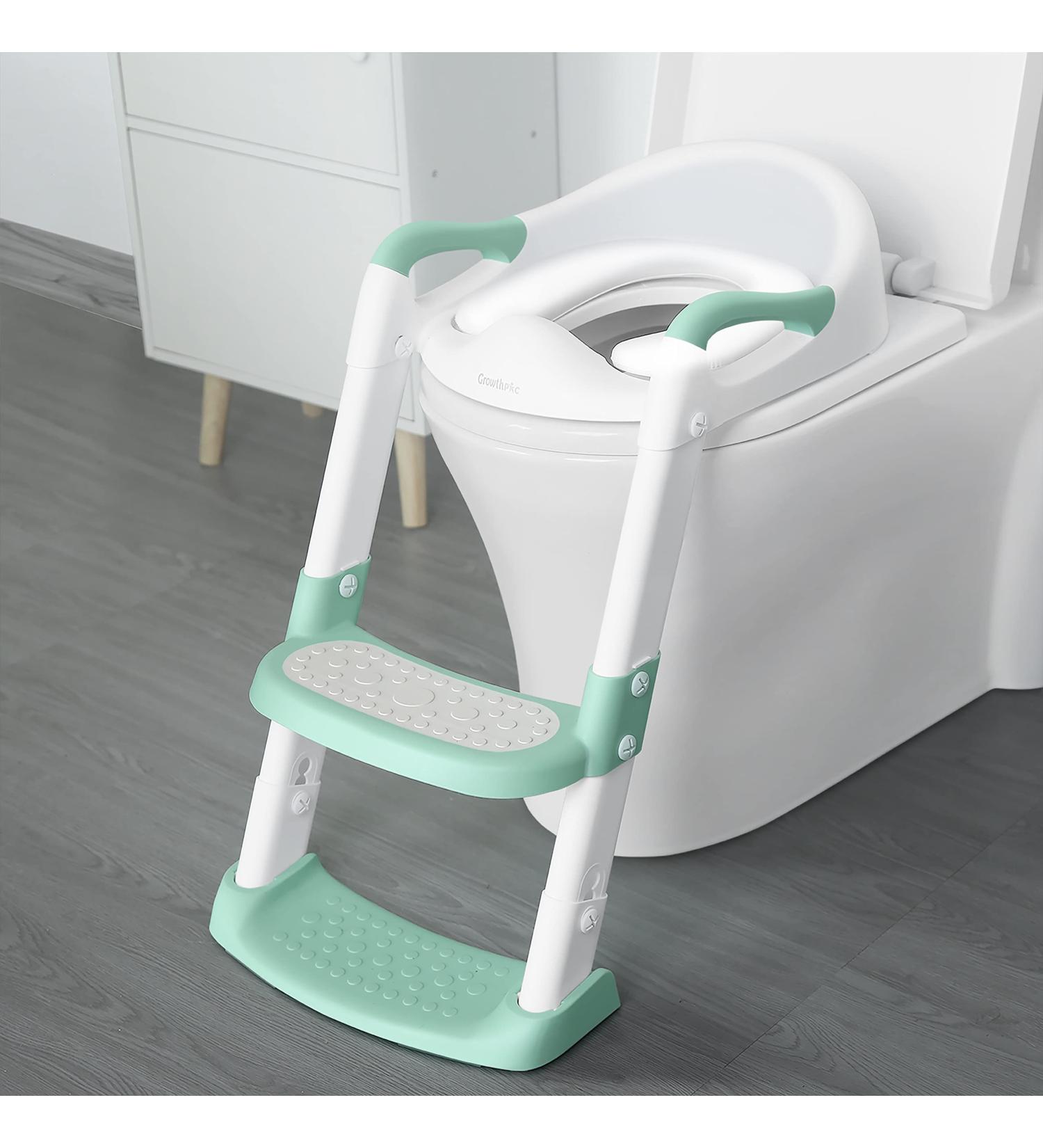 GrowthPic Potty Training Seat with Ladder  Toddlers Potty Seat for Toilet with Step Stool  Potty Ladder Toilet Seat Chair with Anti-Slip Pads for Kids Boys and Girls(White/Green) - Buy Online on GoSupps.com
