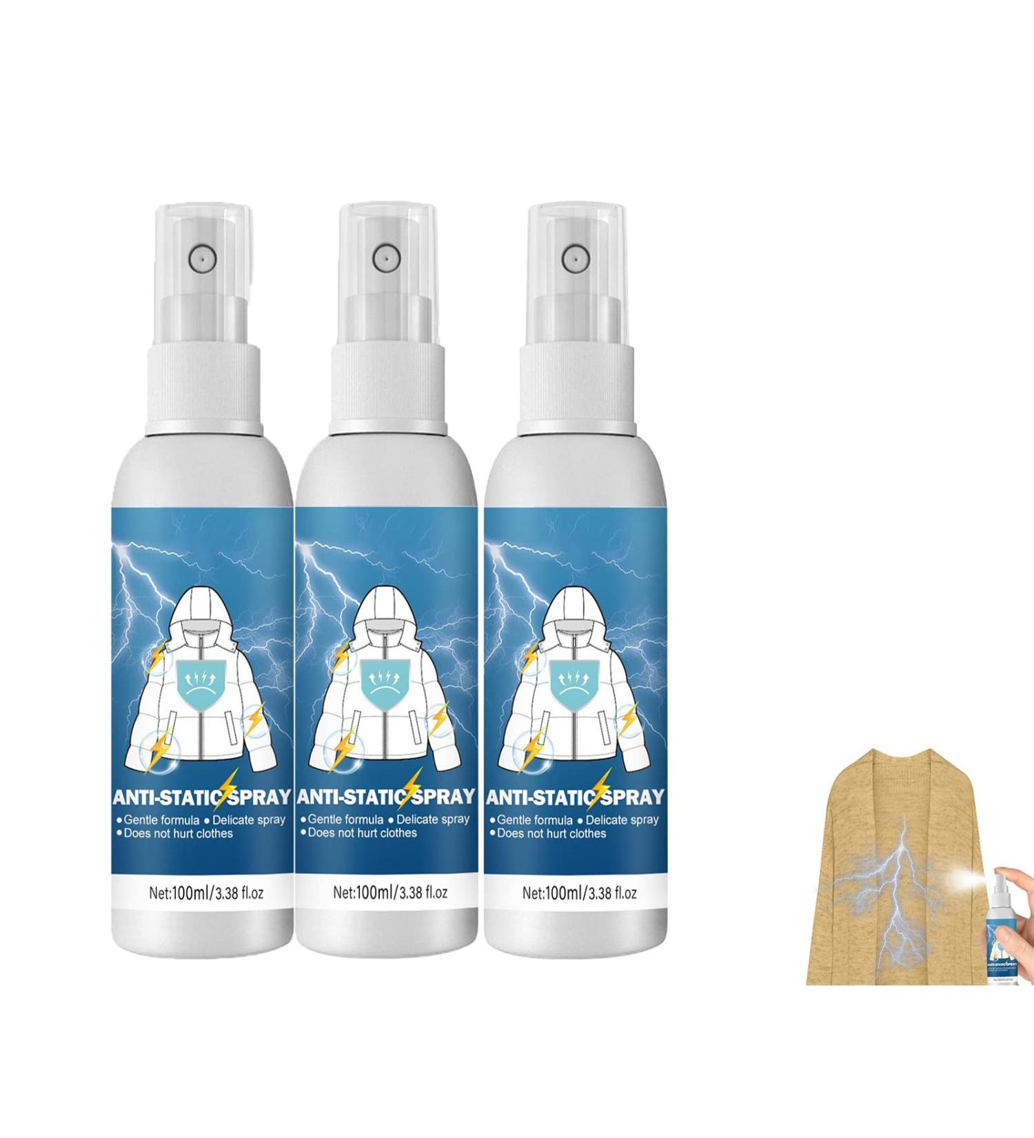 GIMOCOOL Static Remover Spray Static Eliminators Spray For Clothes Anti Static Spray For Clothes Static Guard Spray For Clothes Reduce Static Cling For Clothes And Furniture 100ml*3 - Buy Online on GoSupps.com