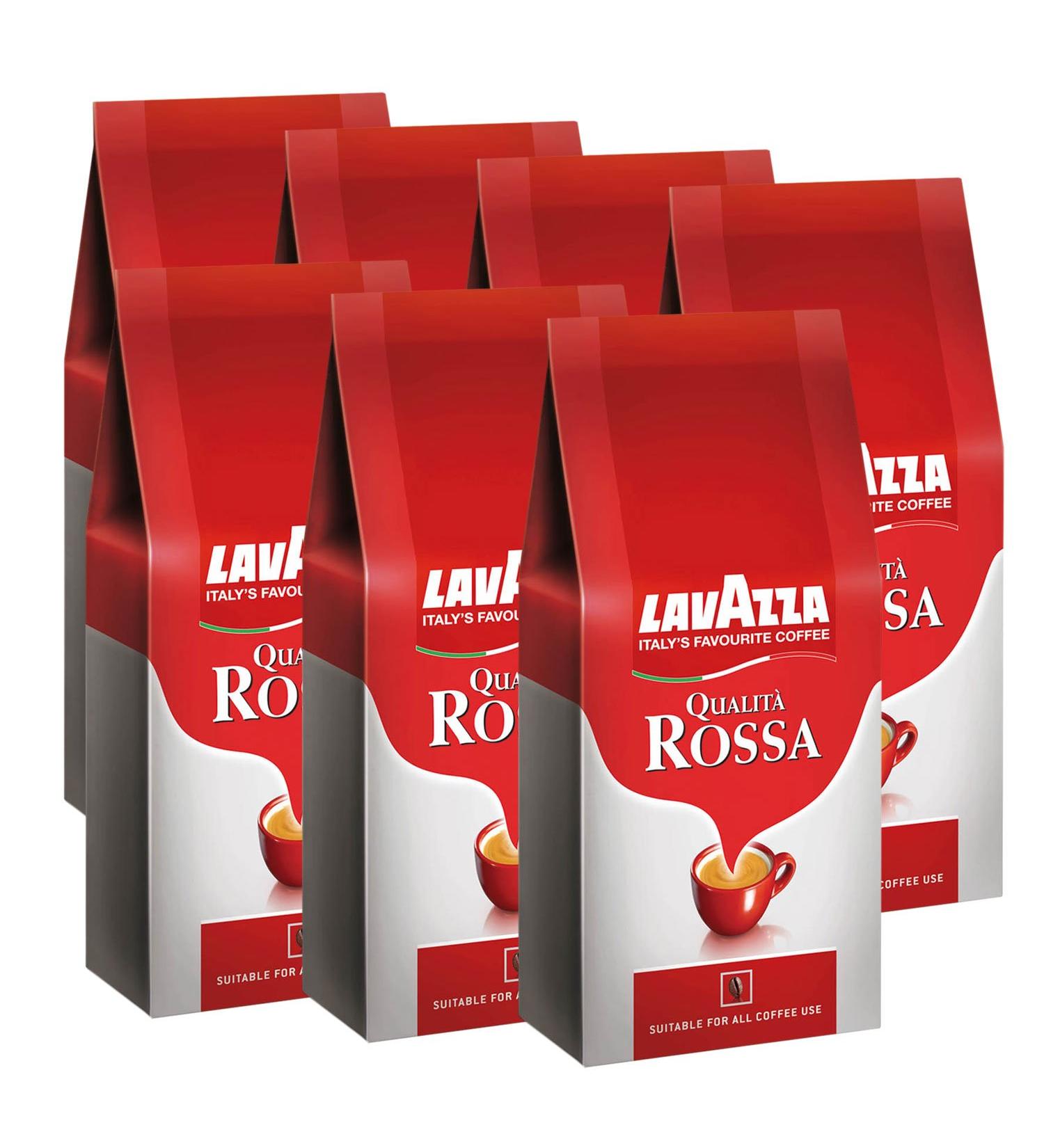 Lavazza Qualit Rossa Lot of 7 packets of 1 kg of coffee in grains - Buy Online on GoSupps.com