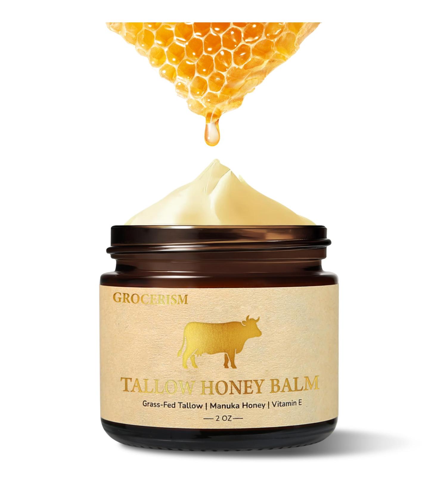 Beef Tallow for Skin Face- with Grass-Fed Tallow Manuka Honey & Calendula for Soothing & Repairing Dry Sensitive Skin All-Natural Moisturizer for Face & Body Ideal for Daily Soothing Care 2 Oz - Buy Online on GoSupps.com
