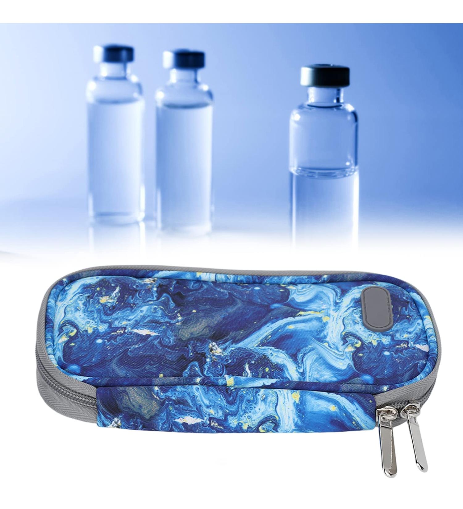 Insulin Cooler Travel Case - Lightweight Multilayer Refrigerated Bag for Medicine - Portable Cooling Bag (Blue) - Buy Online on GoSupps.com