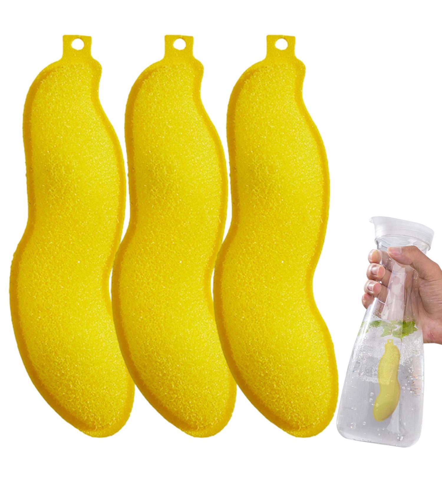 Bottle Cleaning Sponge Reuseable Beans-Shaped Bottle Cleaning Sponge Cute Heat Resistance Bottles Sponge for Internal Cleaning Small Mouth Bottle Internal Cleaning Sponge Yellow - Buy Online on GoSupps.com