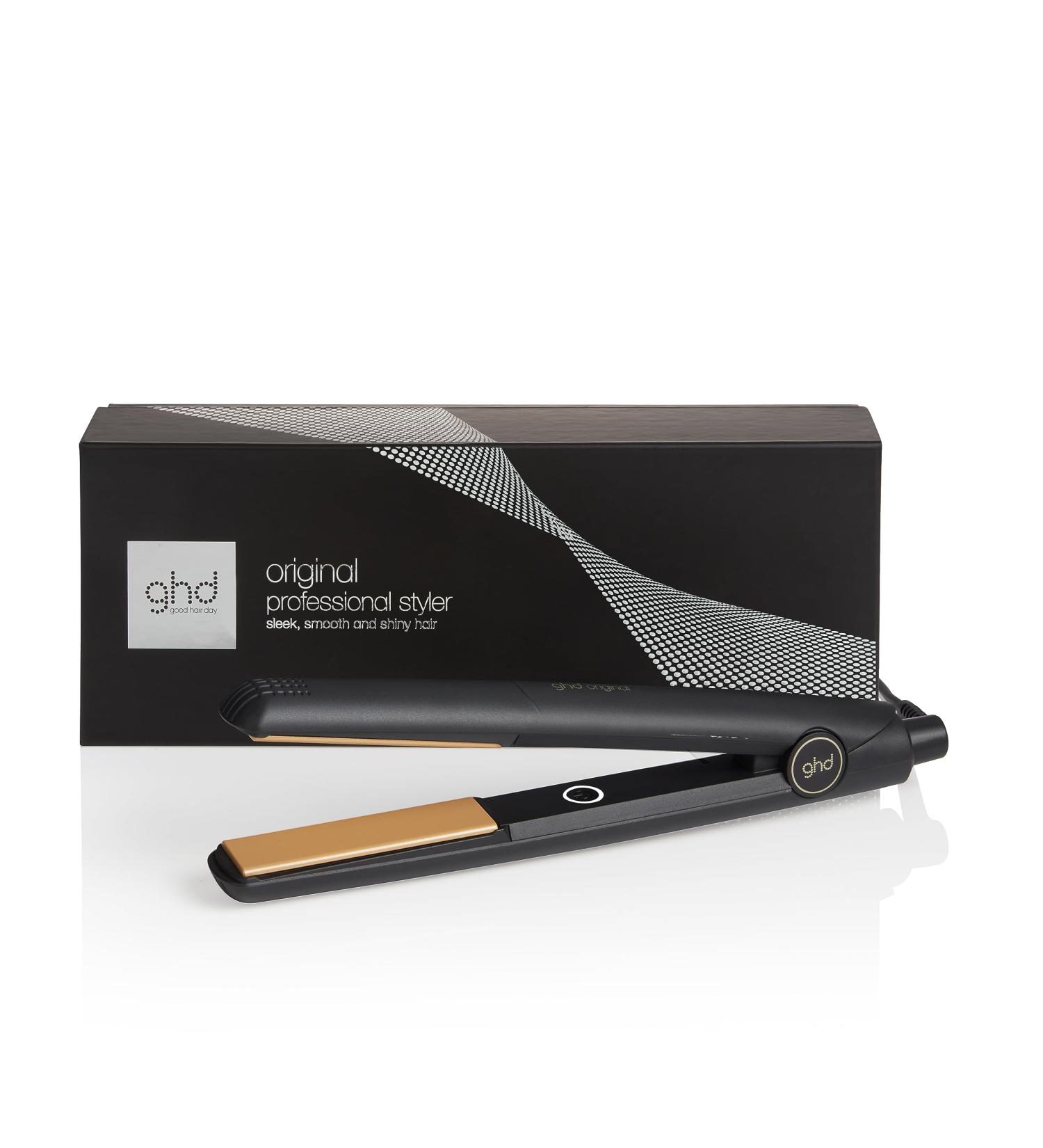 ghd Original Hair Straightener with Ceramic Floating Plates - Black | Smooth Finish, No Extreme Heat, 30 Second Heat Up - Buy Online on GoSupps.com