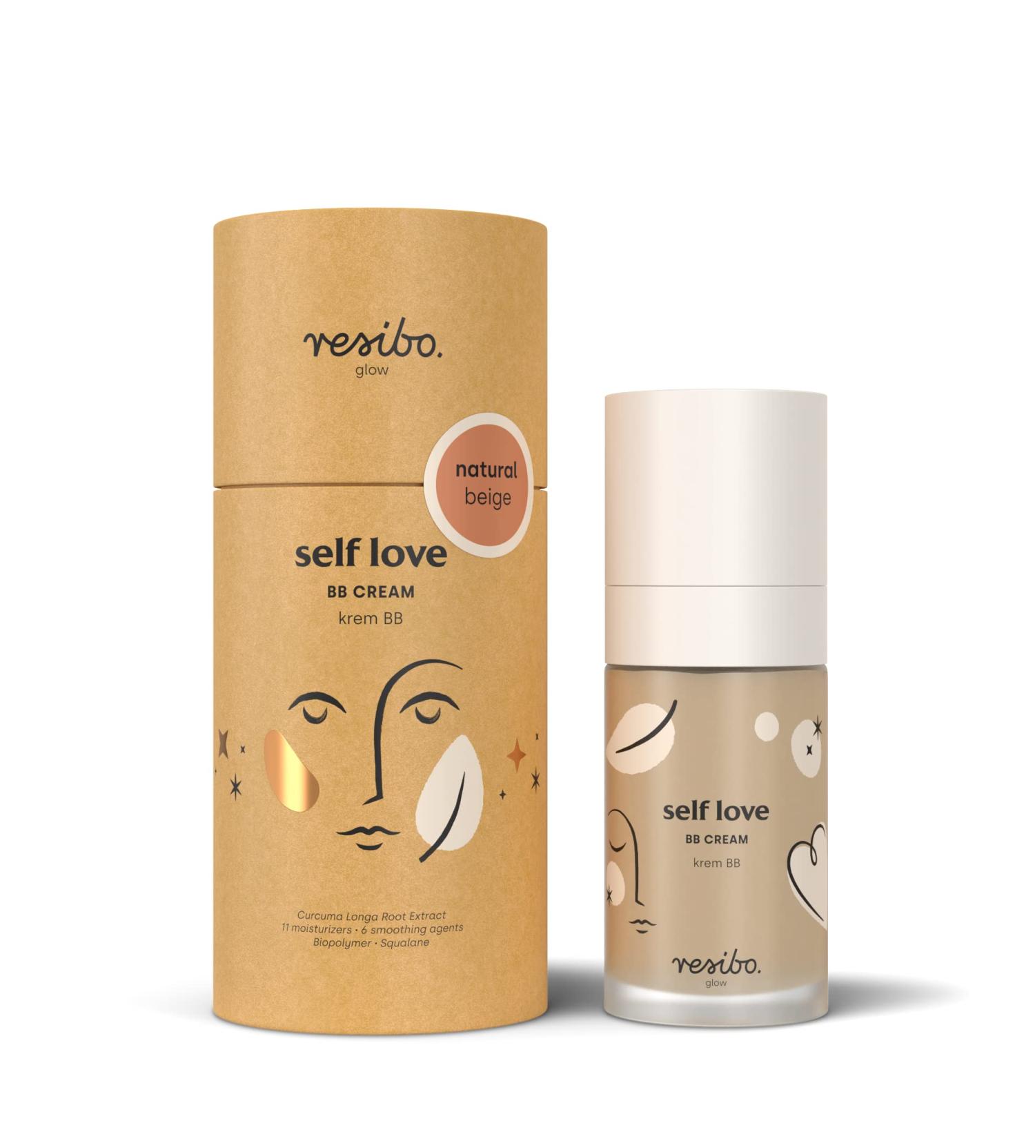 Resibo Natural Tinted Day Cream Self Love | BB Cream & Moisture Cream with Sun Protection | 30ml Natural Beige - Pimple Remover & Foundation Concealer - Buy Online on GoSupps.com