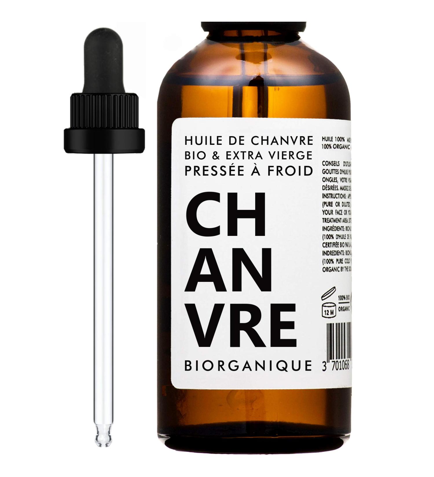 Organic Hemp Oil 100% Pure & Cold Pressed - 100ml | Natural Hair Body & Skin Care | Anti-Aging Face Oil - Buy Now! - Buy Online on GoSupps.com