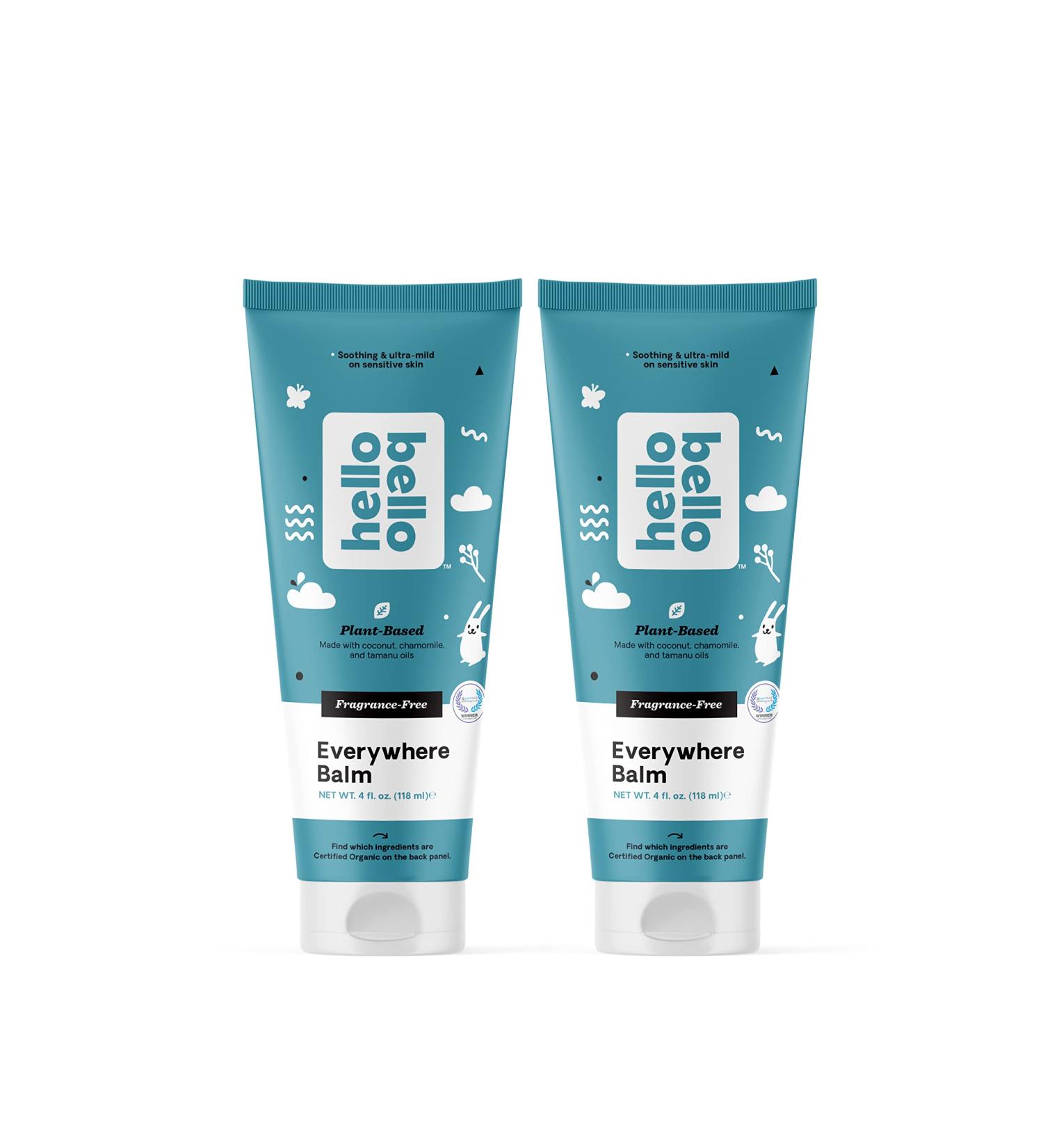 Hello Bello Everywhere Balm - Dermatologist-Tested Hypoallergenic Soothing & Ultra-Mild on Sensitive Skin - Plant-Derived & Certified Organic Ingredients - Fragrance-Free 4Oz (2 Pack) - Buy Online on GoSupps.com