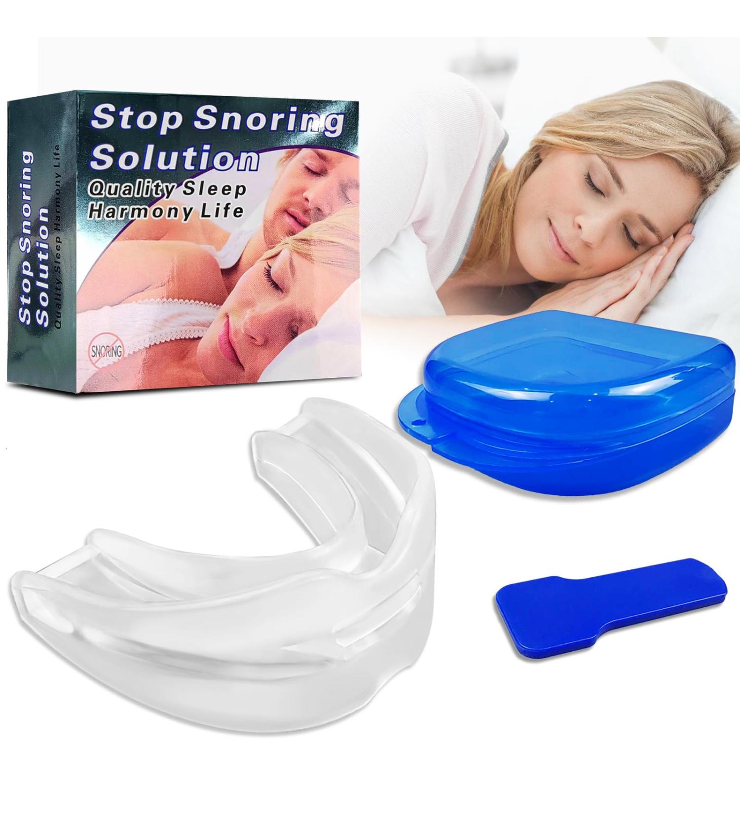 Snor-Stopper Mouthpiece | Anti-Snore Rail & Bite Protection | Sleep Better with Teeth Grinding Relief - Blue - Buy Online on GoSupps.com