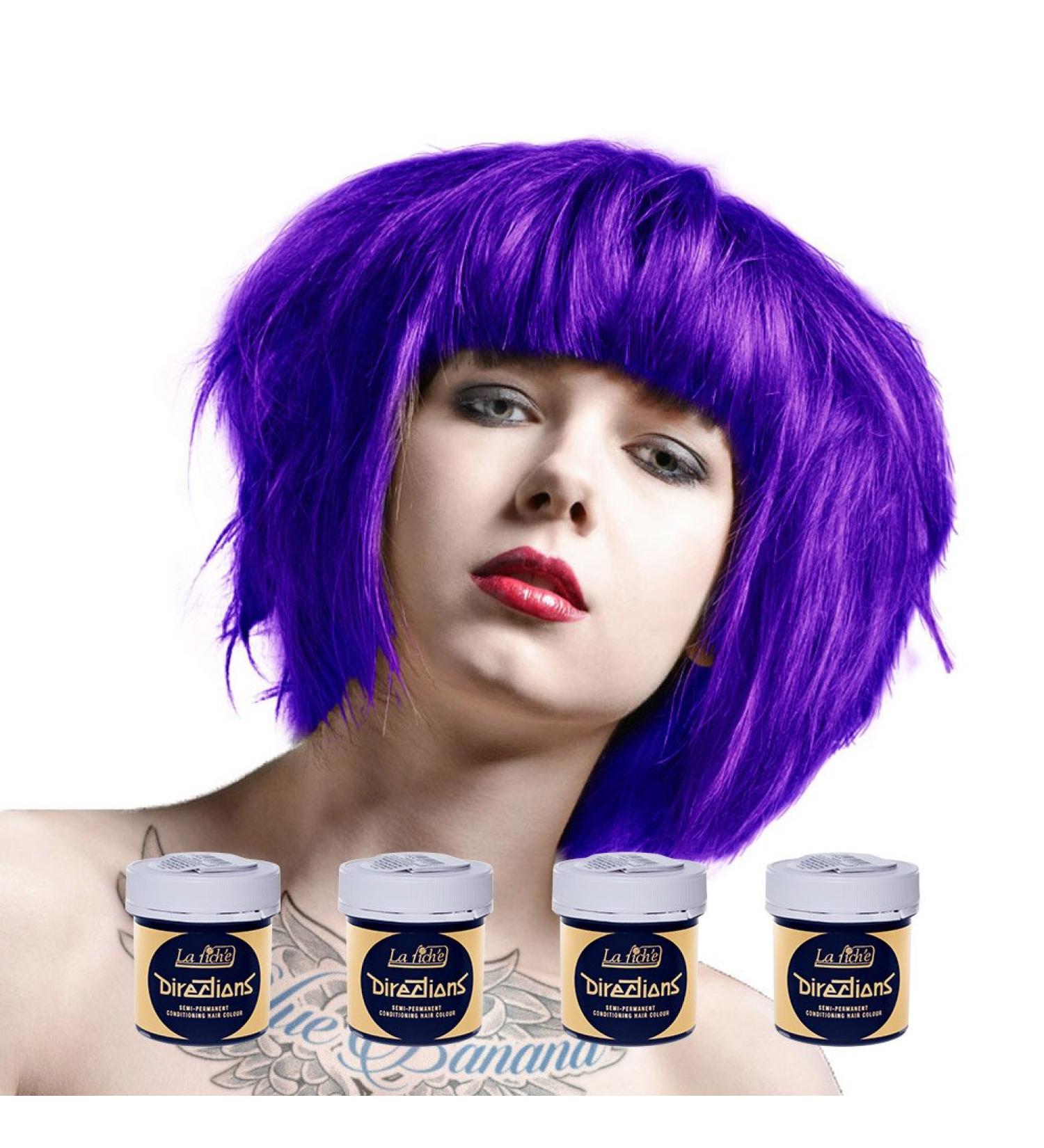 La Riche Directions Neon Blue Hair Color 4 Pack - Vibrant Purple (1 Piece) | International Shipping Available - Buy Online on GoSupps.com