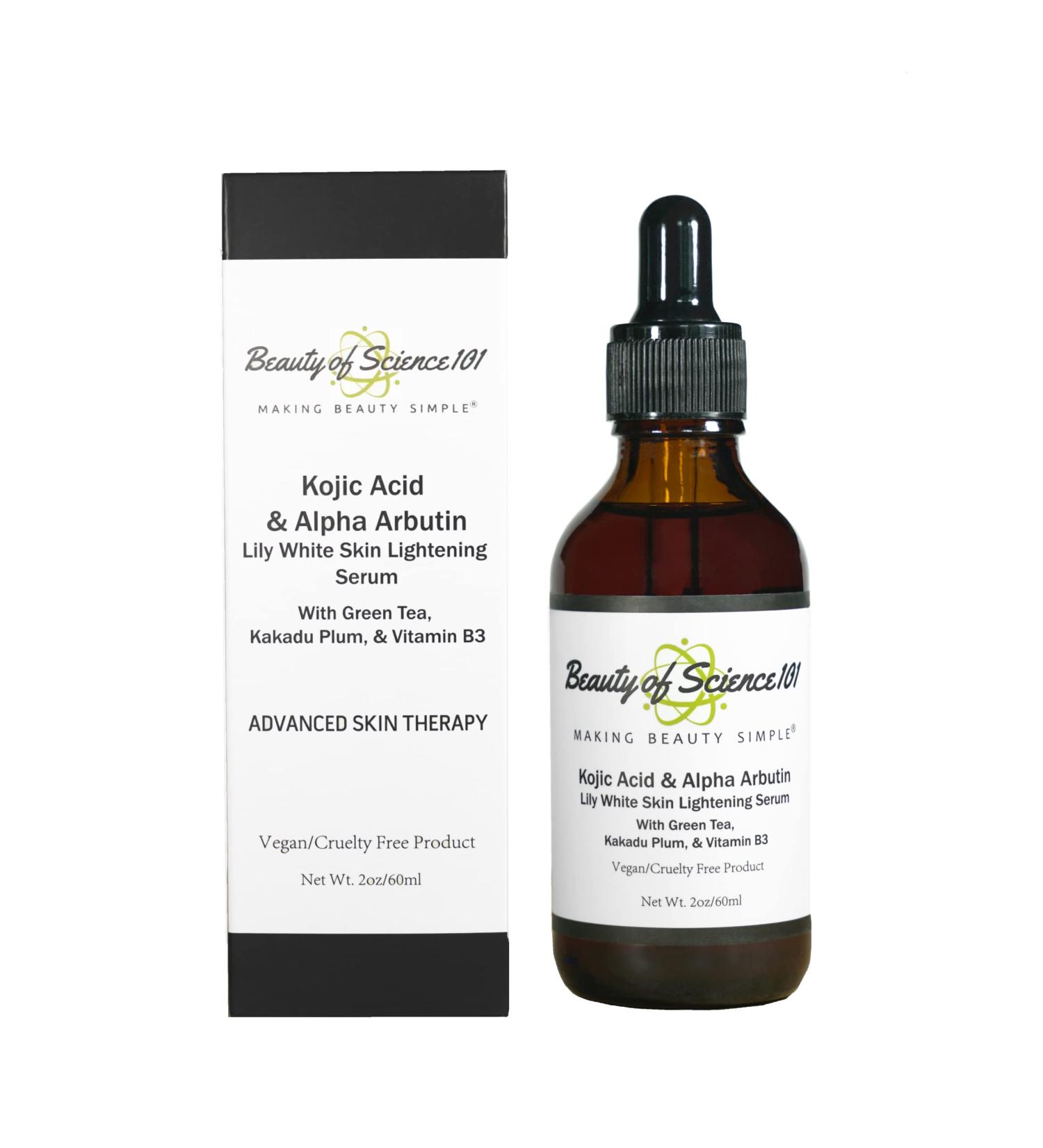BEAUTY OF SCIENCE 101 Kojic Acid Alpha Arbutin Lily White Skin Lightening Serum (2 ounce) 2 Ounce (Pack of 1) - Buy Online on GoSupps.com