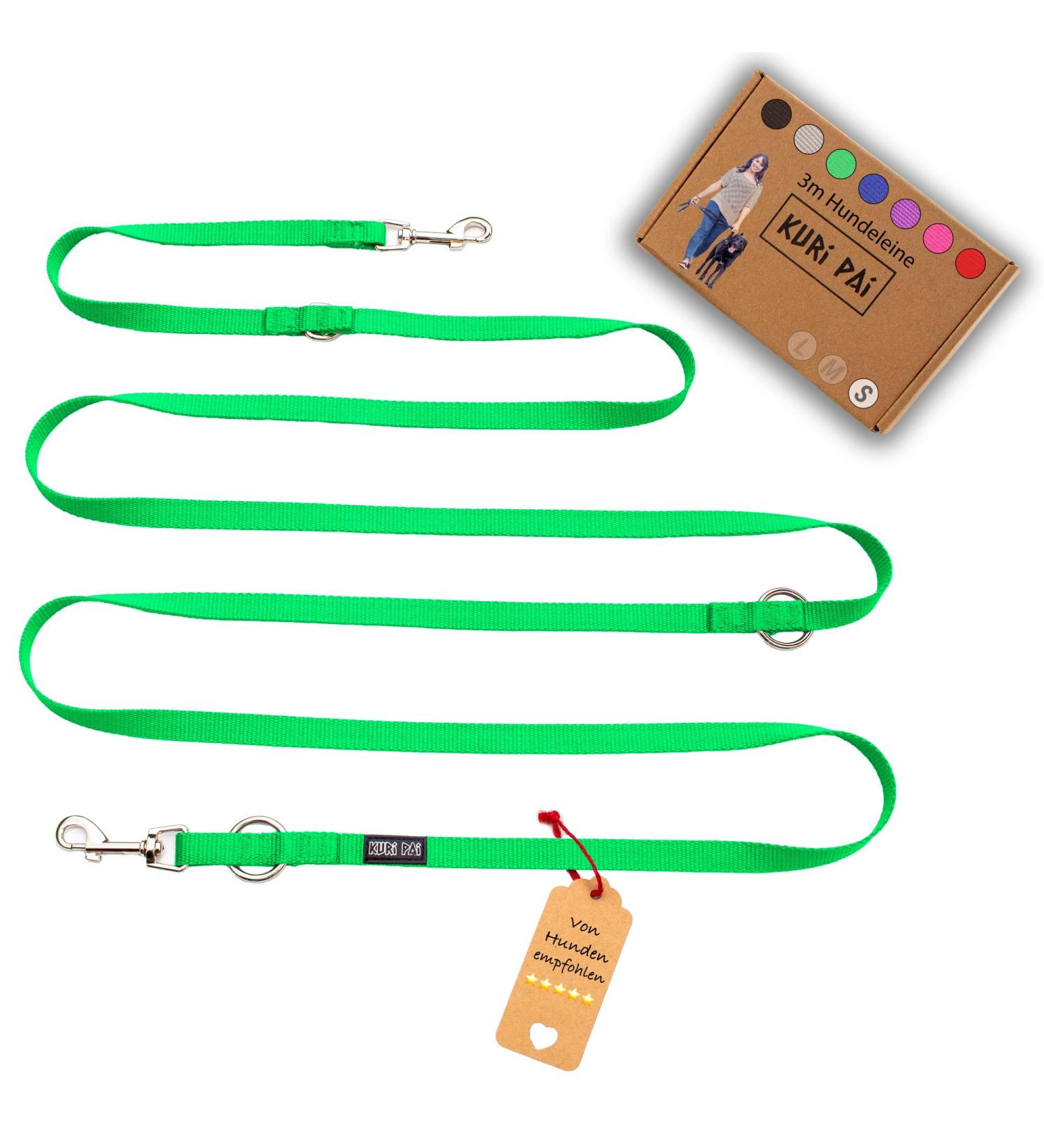 Shop Kuri Pai 3m Comfortable Dog Leash for Small Dogs - Eco-Friendly Bamboo Double Linen Green | Perfect Rehabilitation Leash (S 1.5cm Wide) - Buy Online on GoSupps.com