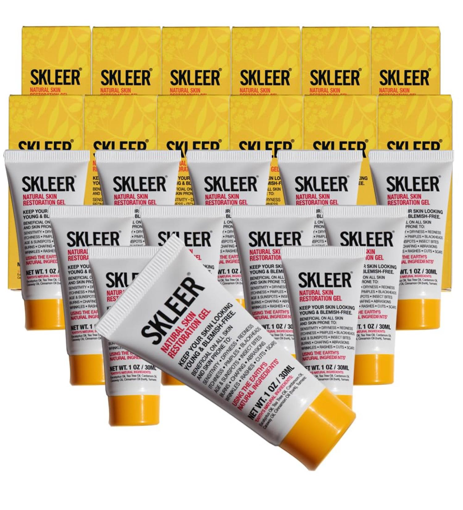 SKLEER Natural Skin Restoration Gel - 1oz - 12 pack - Buy Online on GoSupps.com
