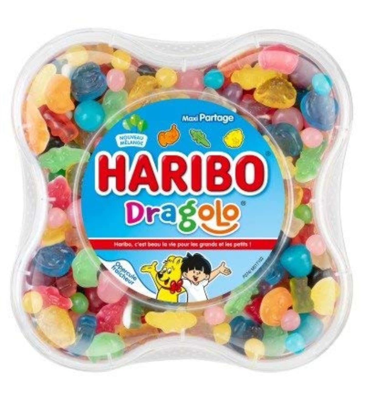 Haribo Dragolo Assortiment de bonbons drag ifi s et g lifi s - La boite de 750g