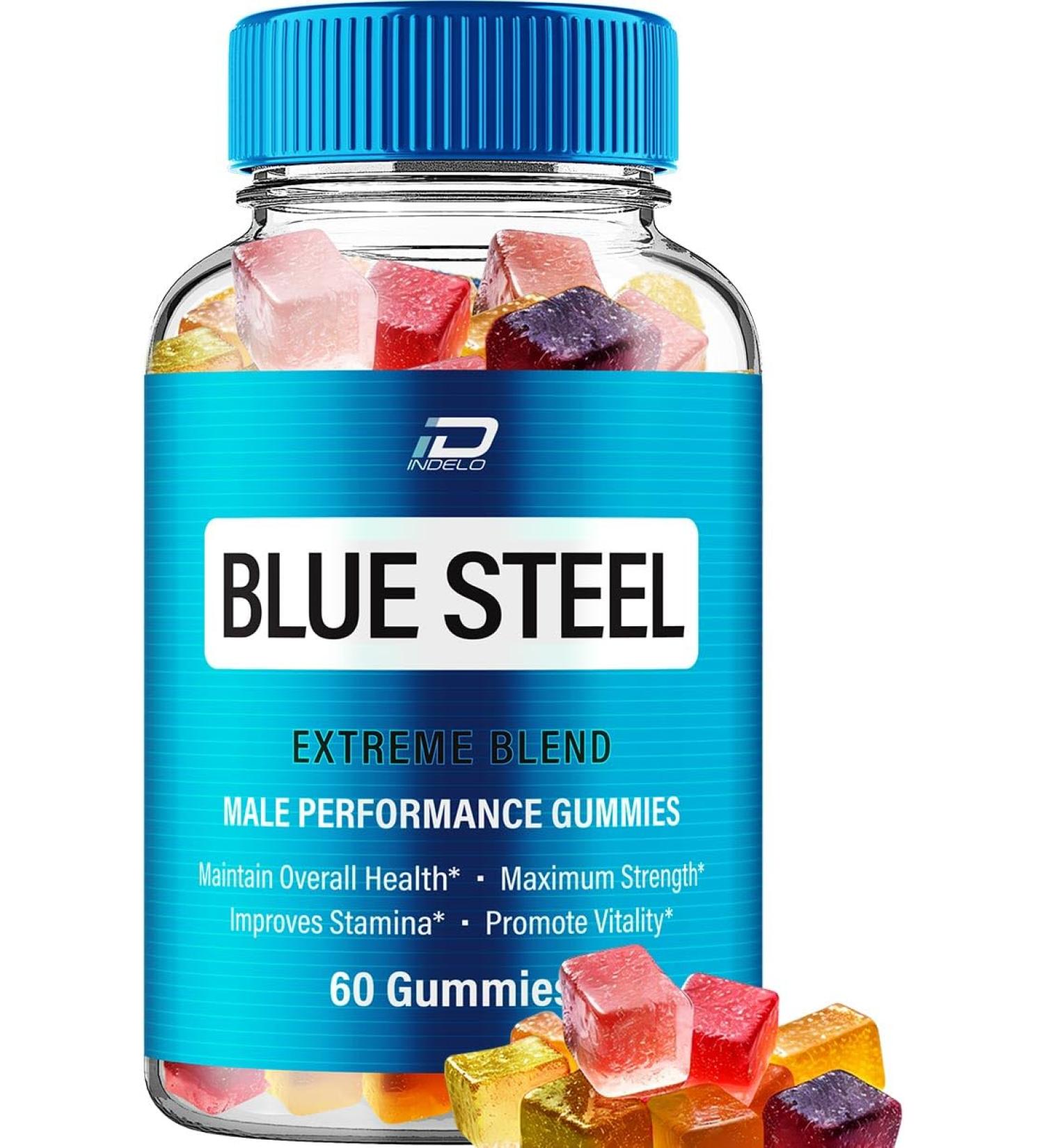 Blue Steel Gummies - BlueSteel Hemp Gummies Steel Blue Official Formula Hemp Gummies - Natural Hemp Oil Advanced Formulation Blue Steel Hemp Gummies Reviews (1 Pack - 60 Gummies) - Buy Online on GoSupps.com