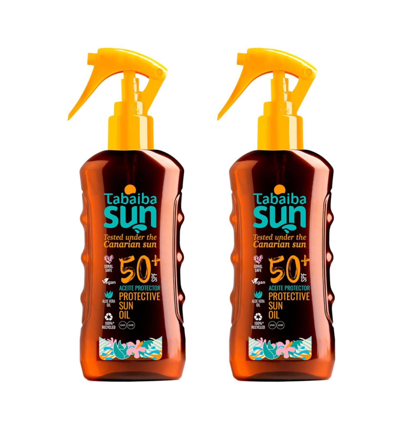  Tabaibaloe Tabaiba Sun 2-Pack of Aloe Vera Sun Oils (2 x 200 ml SPF15) - Buy Online on GoSupps.com