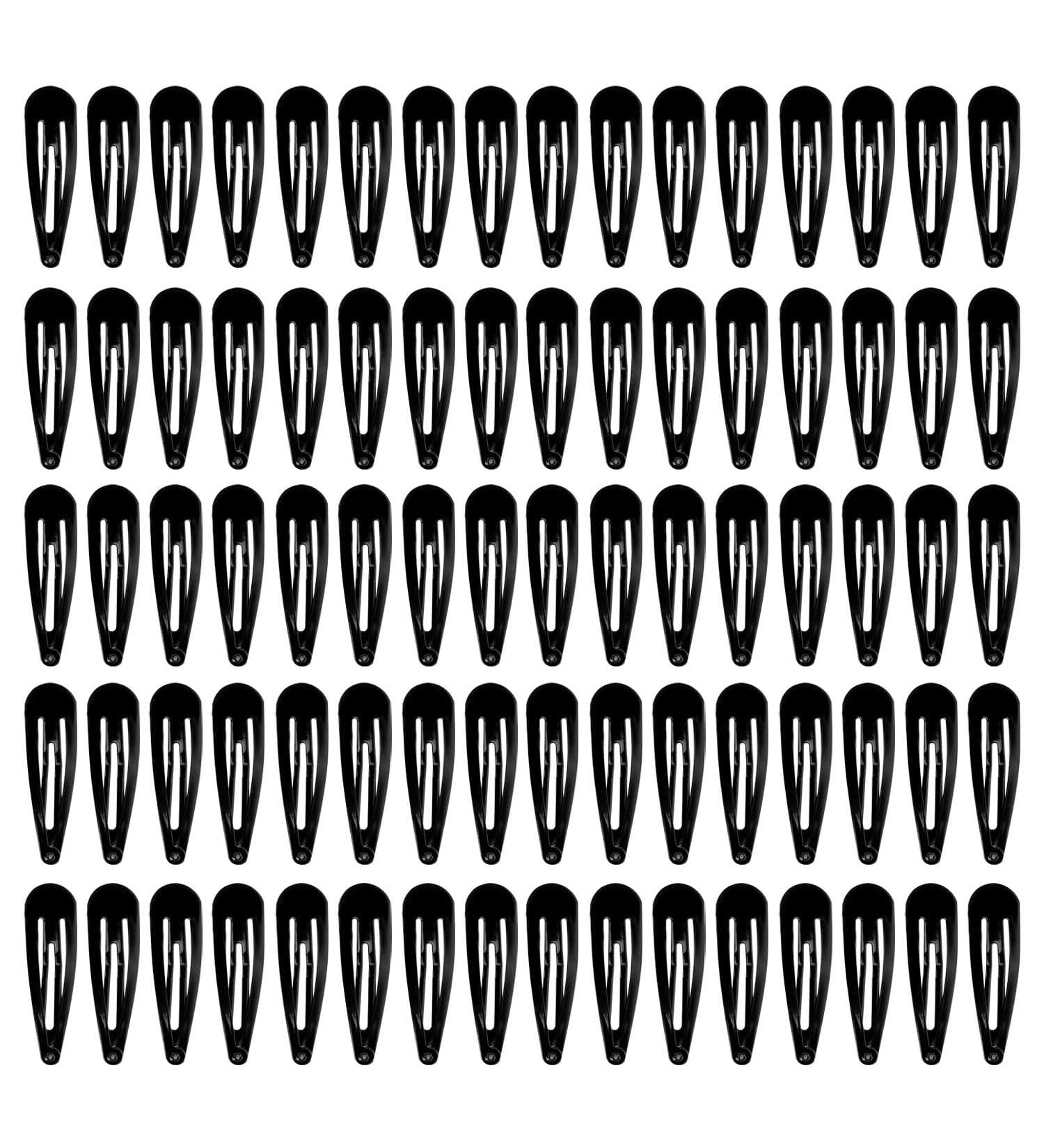 80Pcs Non-Slip Metal Hair Barrettes for Women & Kids - Baking Paint Protection Snap Hair Clips in Black - Buy Online on GoSupps.com