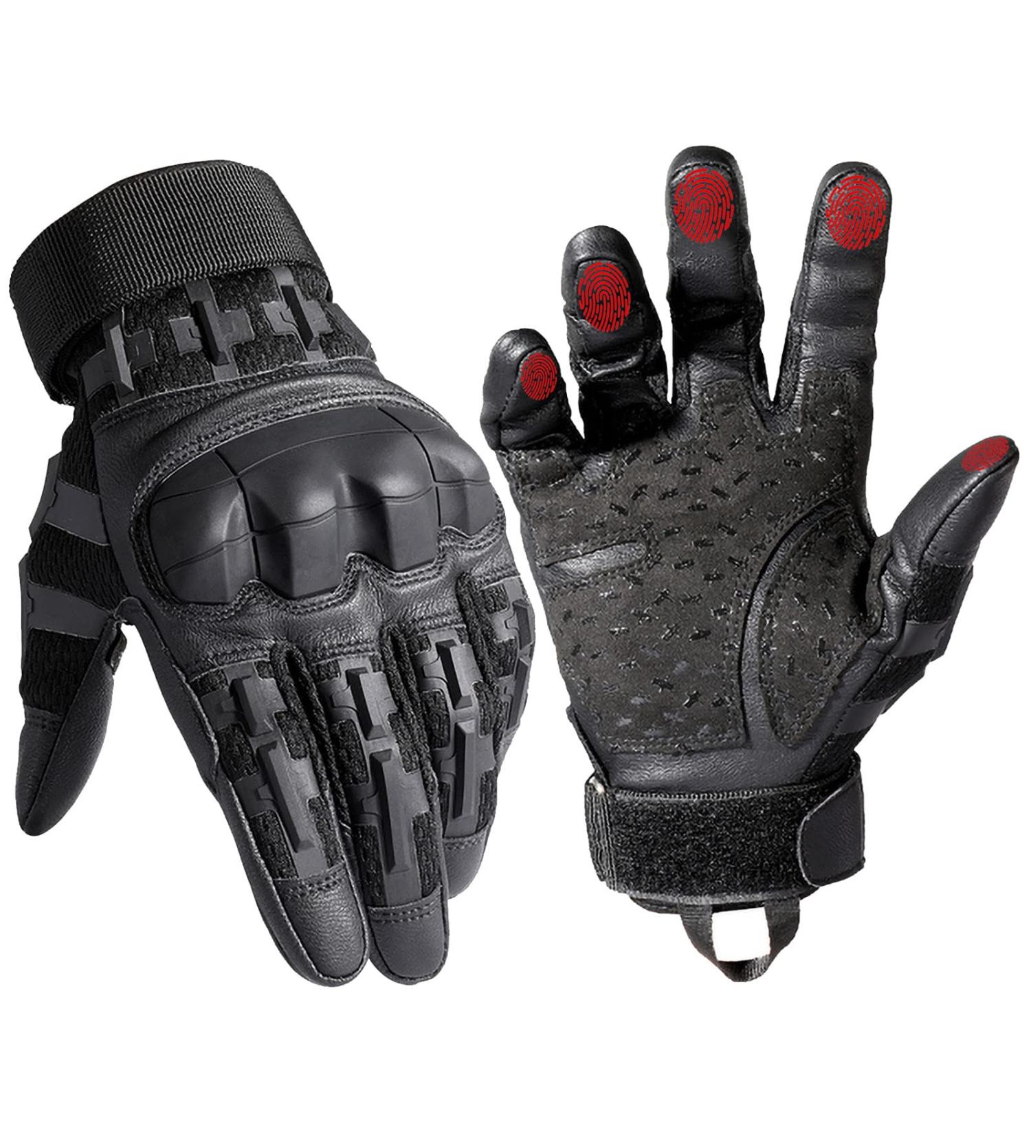 TBusingoto Tactical Gloves for Men - Touchscreen Motorcycle & Outdoor Gloves for Airsoft Paintball Hunting Climbing - Black - Buy Online on GoSupps.com