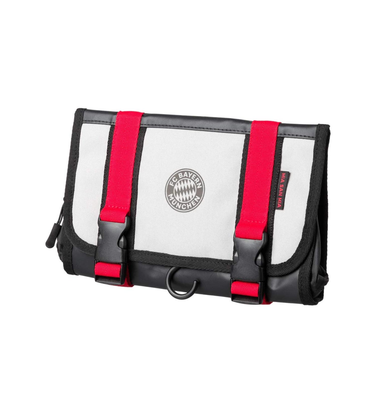 FC Bayern Munich Toiletry Bag - Black Logo 15x25 cm | International Shipping Available - Buy Online on GoSupps.com