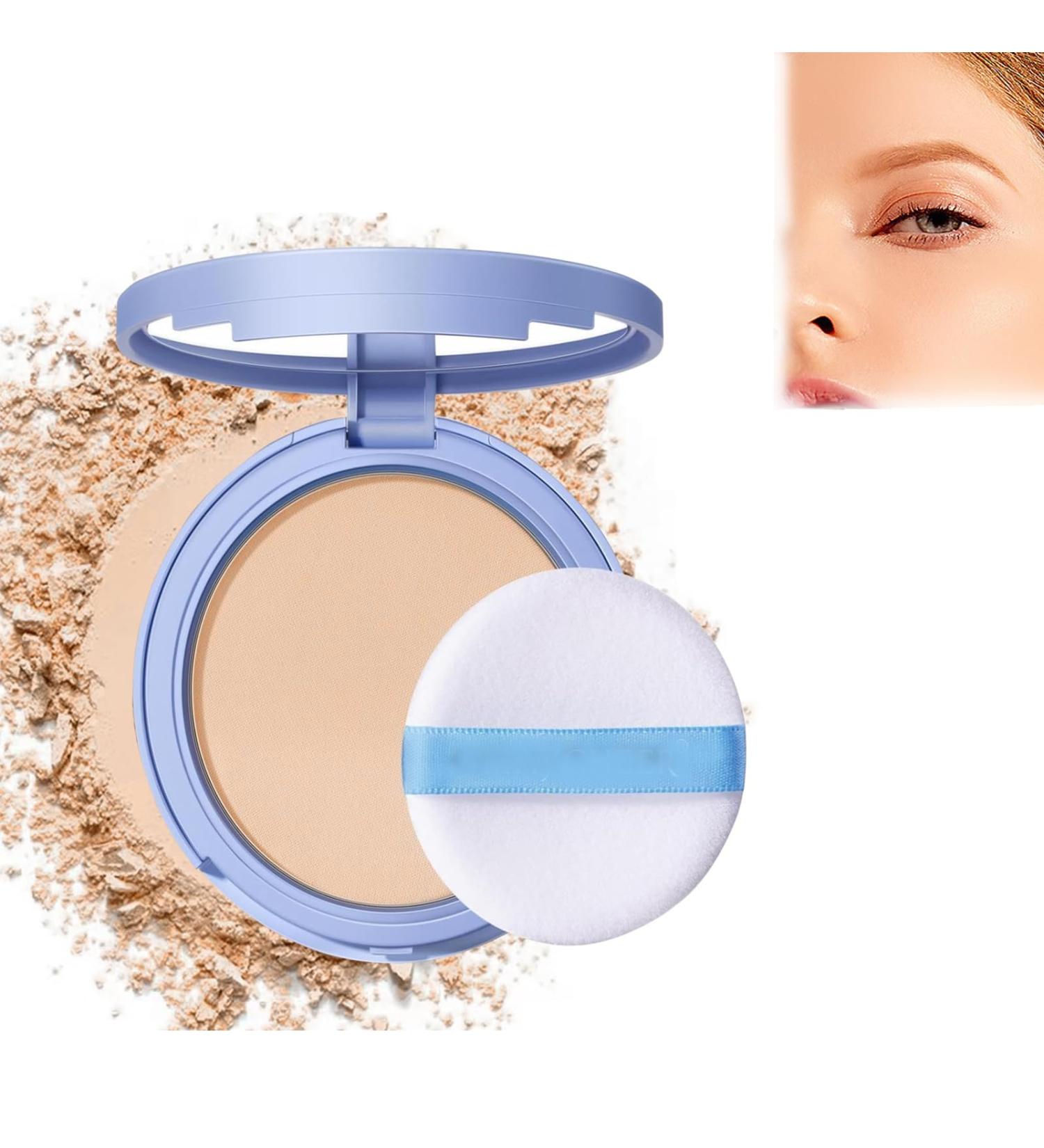Summer Oil Control Matte Perfections Pressed Powder Oil Control Face Pressed Powder Matte Smooth Setting Powder Makeup Waterproof Long Lasting Finishing Face Powder (02# Natural Beige)