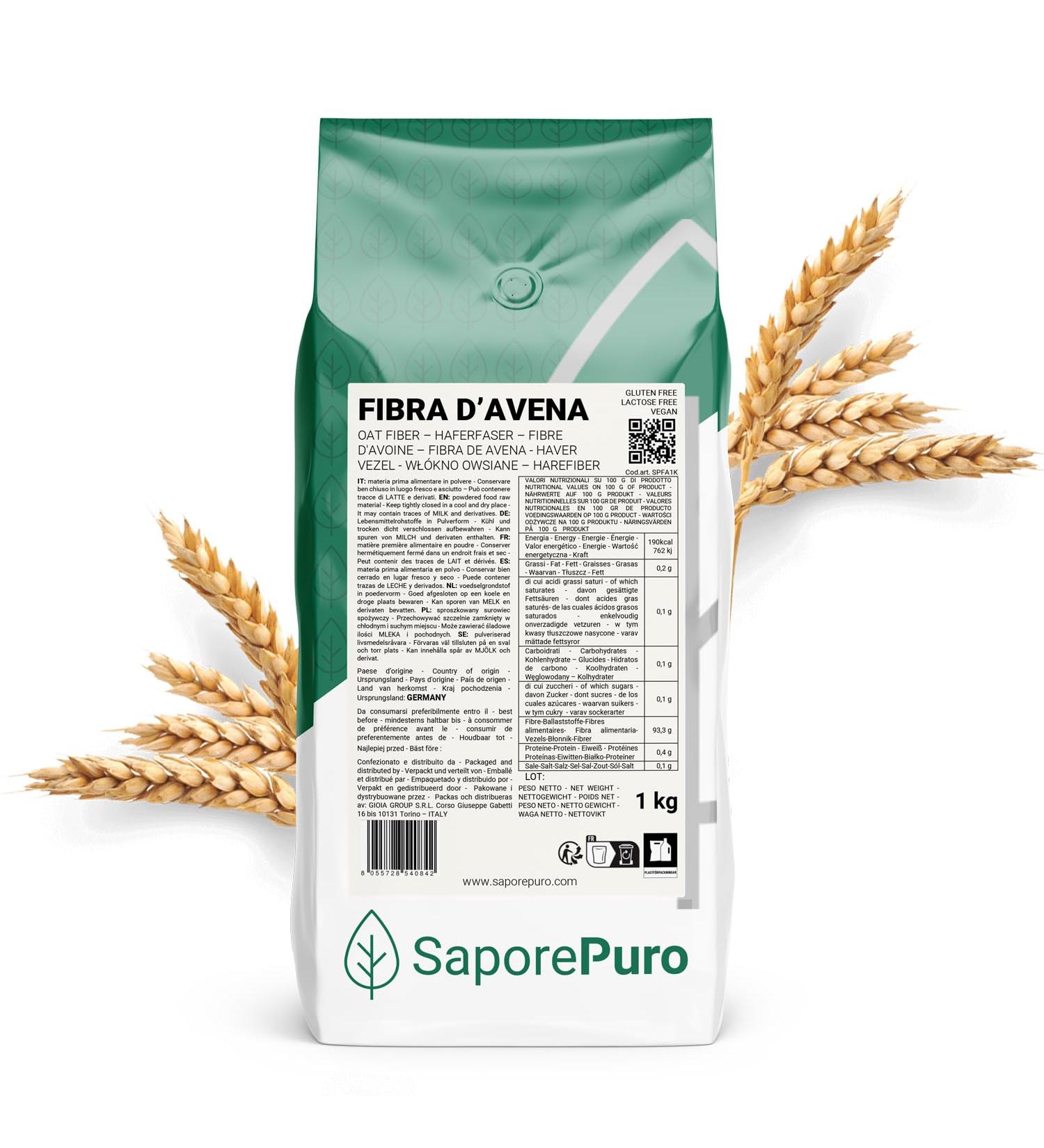 Saporepuro oat fiber 1 kg - gluten -free
