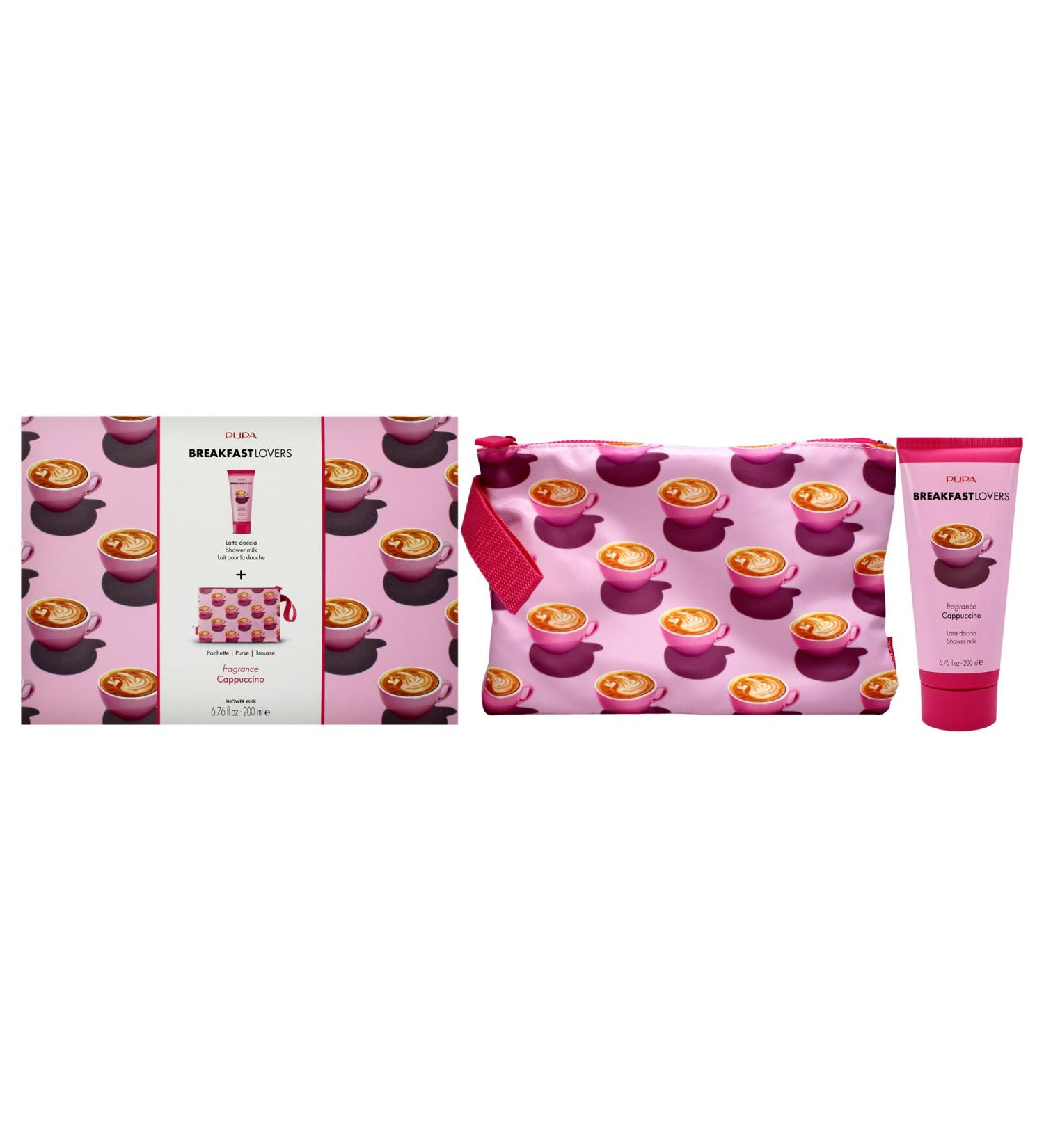 Breakfast Lovers Set - Cappuccino by Pupa Milano for Women - 2 Pc 6.76oz Shower Milk Purse - Buy Online on GoSupps.com