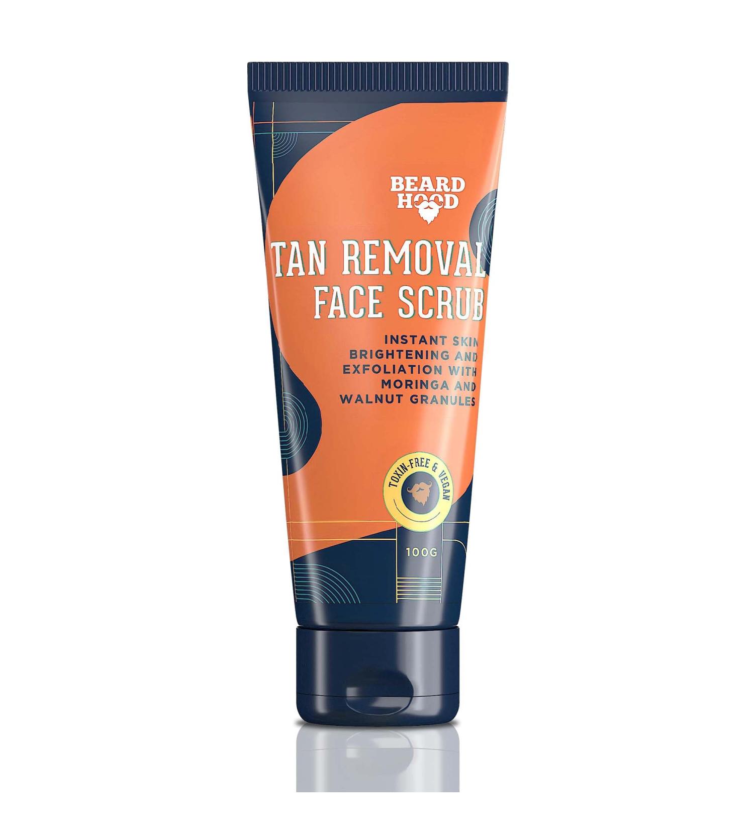 Beardhood Tan Removal Face Scrub - 3.5 oz | Effective Skin Brightening & Exfoliation for All Skin Types - Buy Internationally - Buy Online on GoSupps.com