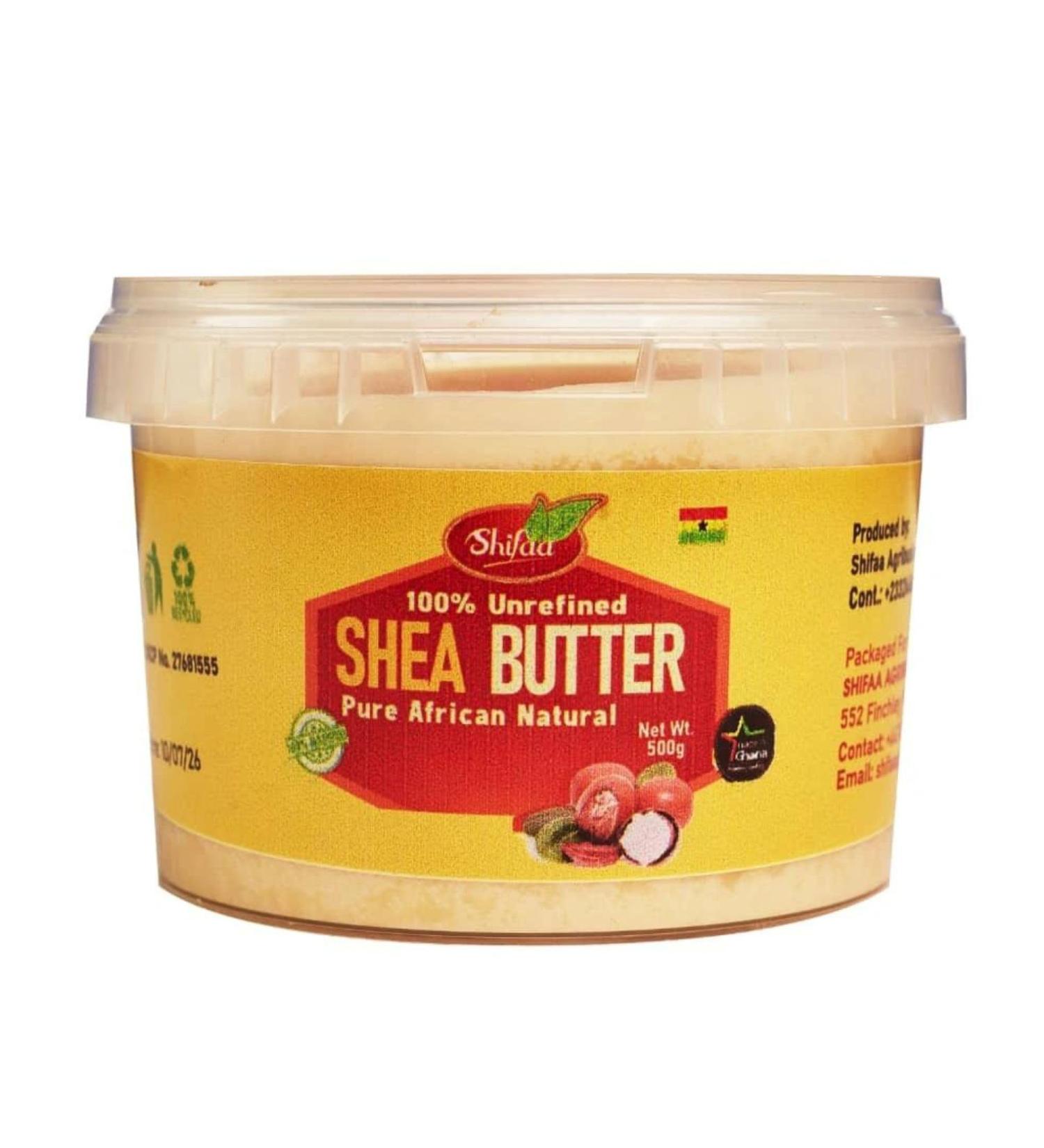 Ghana Unrefined Raw African Natural Shea Butter (Shifaa) Golden Smooth Grade A Raw - 500g. Good for Skin Hair Lips Moisturising Scars and Rashes Eczema. - Buy Online on GoSupps.com