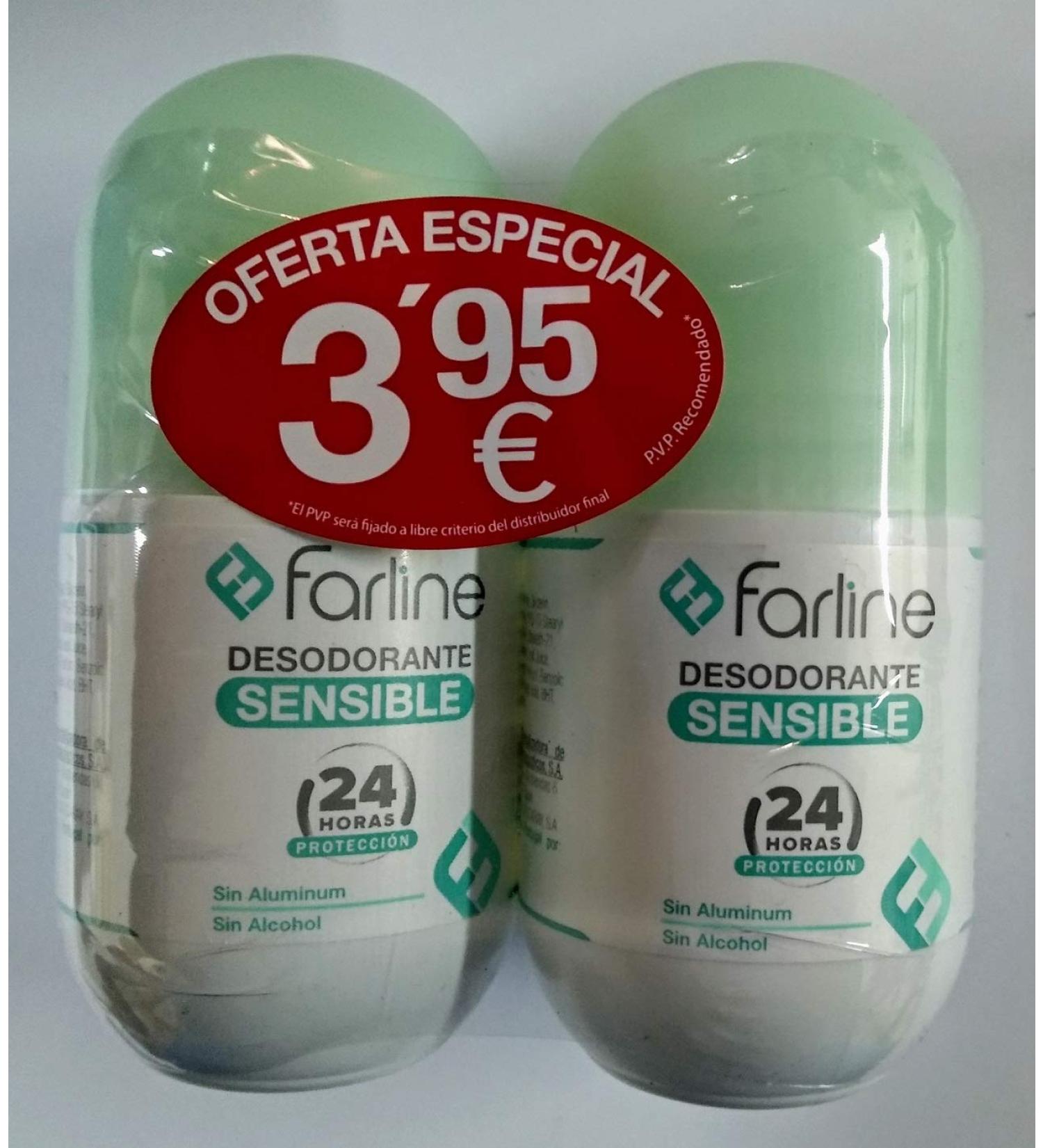 FARLINE Sensitive Desodorant Roll-on DUPLO 2x50ml