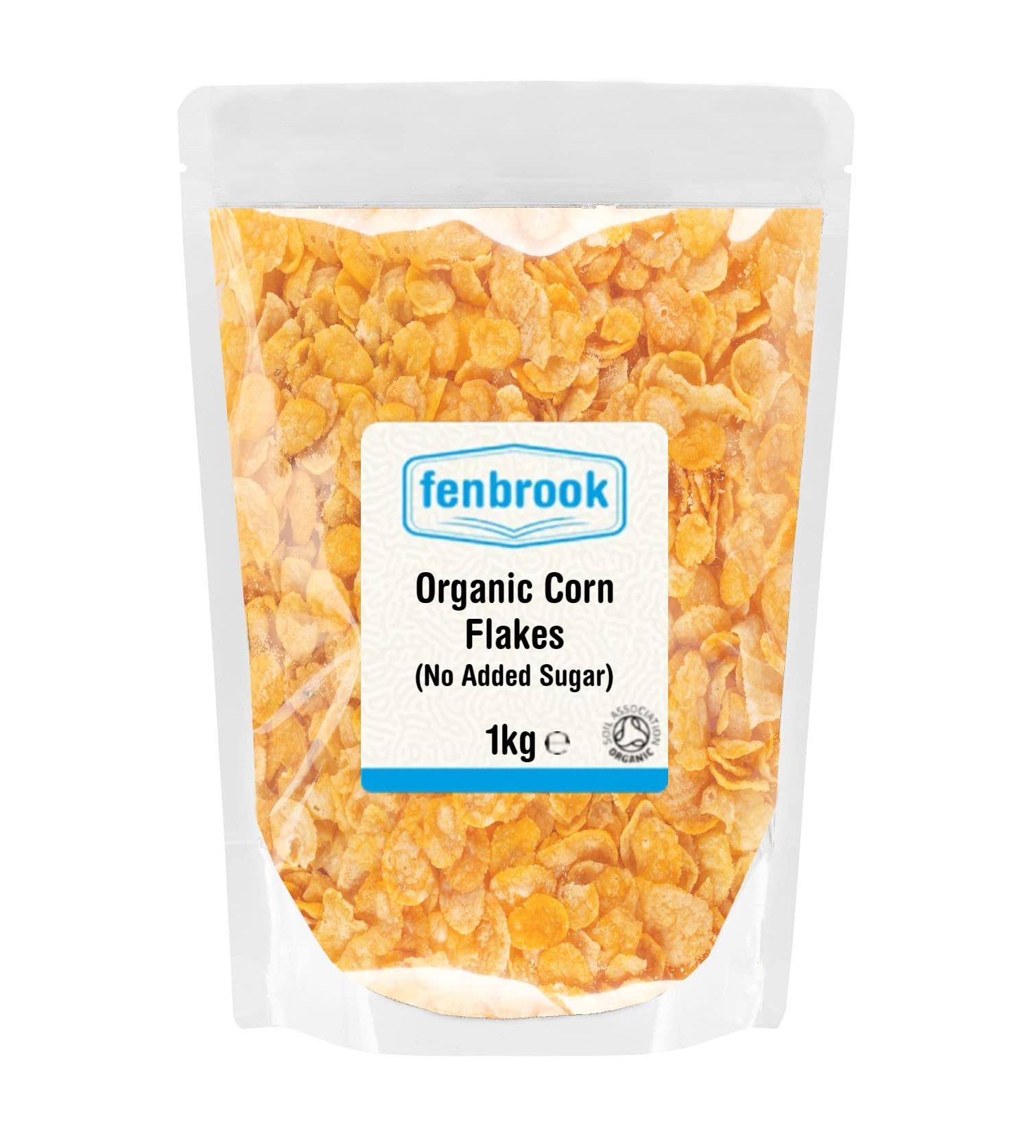 Organic Corn Flakes (No Added Sugar) 1kg | Certified Organic by Fenbrook Organic - Buy Online on GoSupps.com